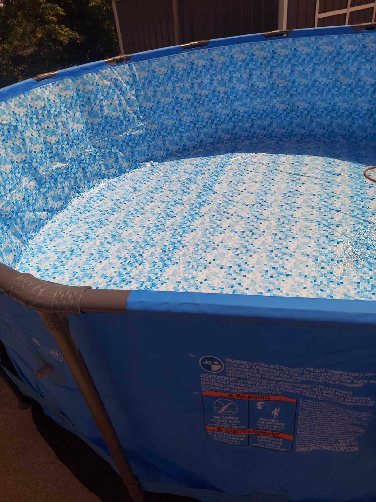 Bestway Steel Pro MAX 15' x 48 Above Ground Swimming Pool, Pool Only, Blue | Round Durable Metal Frame Pool, Outdoor Backyard Water Activity - Includes Puncture-Resistant Liner, No-Tool Setup customer photo 1