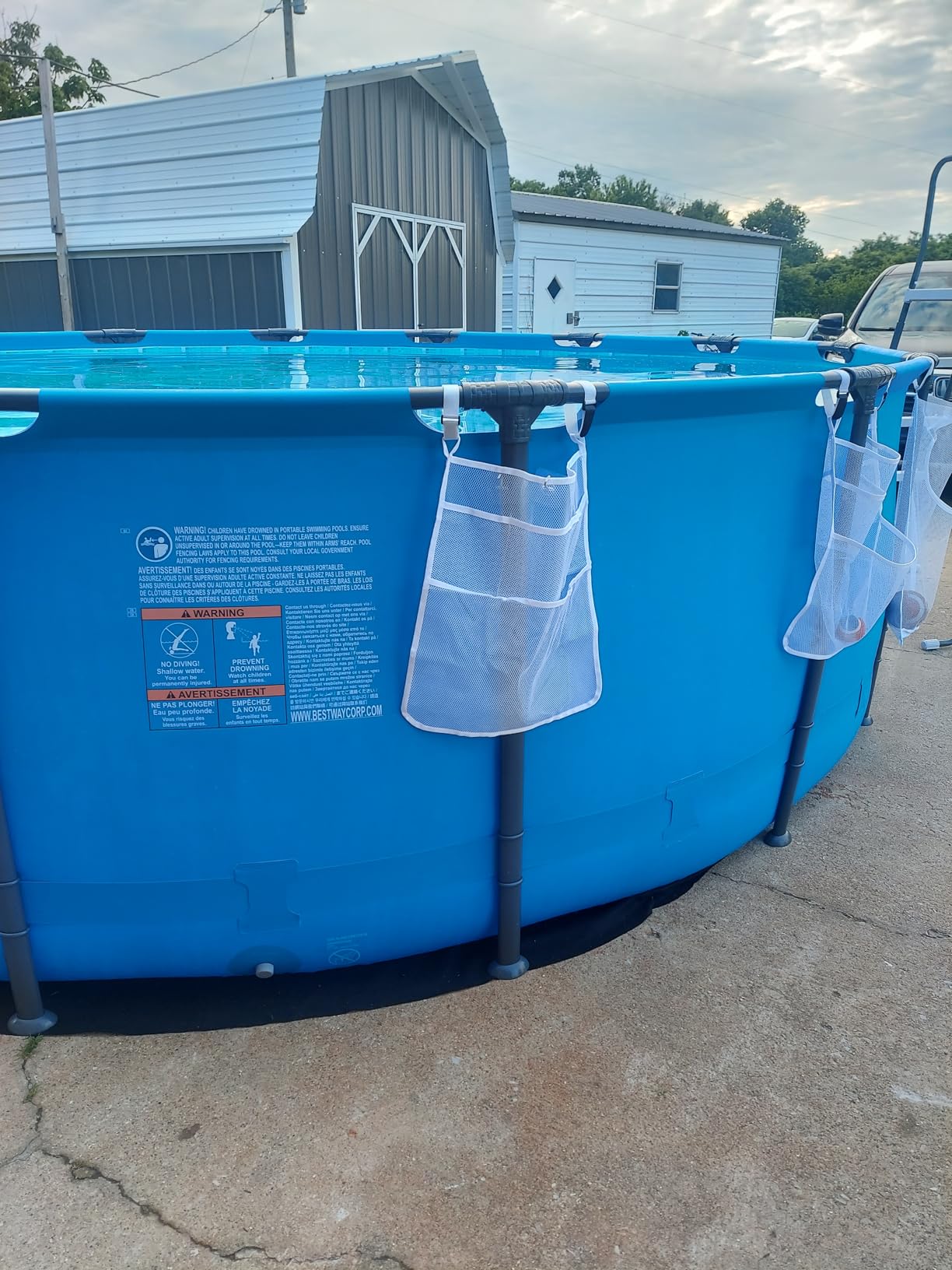 Bestway Steel Pro MAX 15' x 48 Above Ground Swimming Pool, Pool Only, Blue | Round Durable Metal Frame Pool, Outdoor Backyard Water Activity - Includes Puncture-Resistant Liner, No-Tool Setup customer photo 2