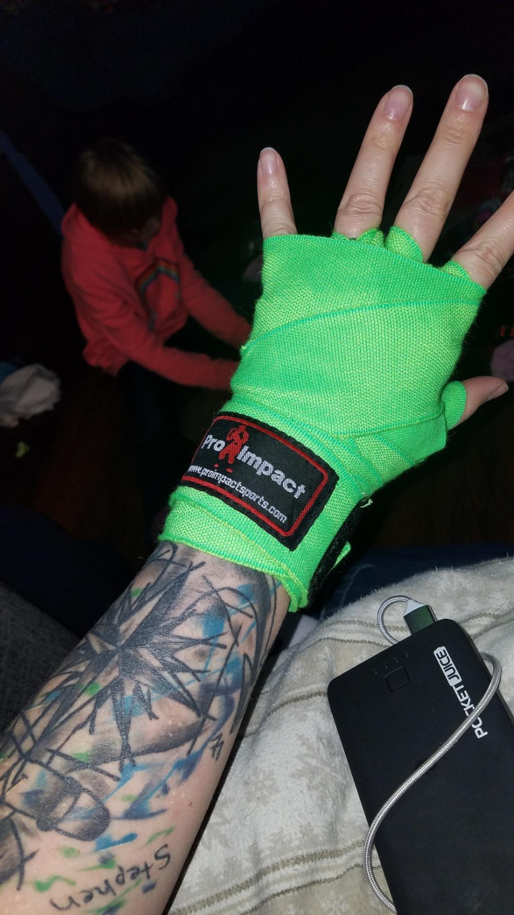 180 Inch Mexican Style Boxing Hand Wraps - Stretchable Wrist & Knuckle Support for MMA, Muay Thai, Kickboxing, Heavy Bag & Combat Training - Men & Women customer photo 2