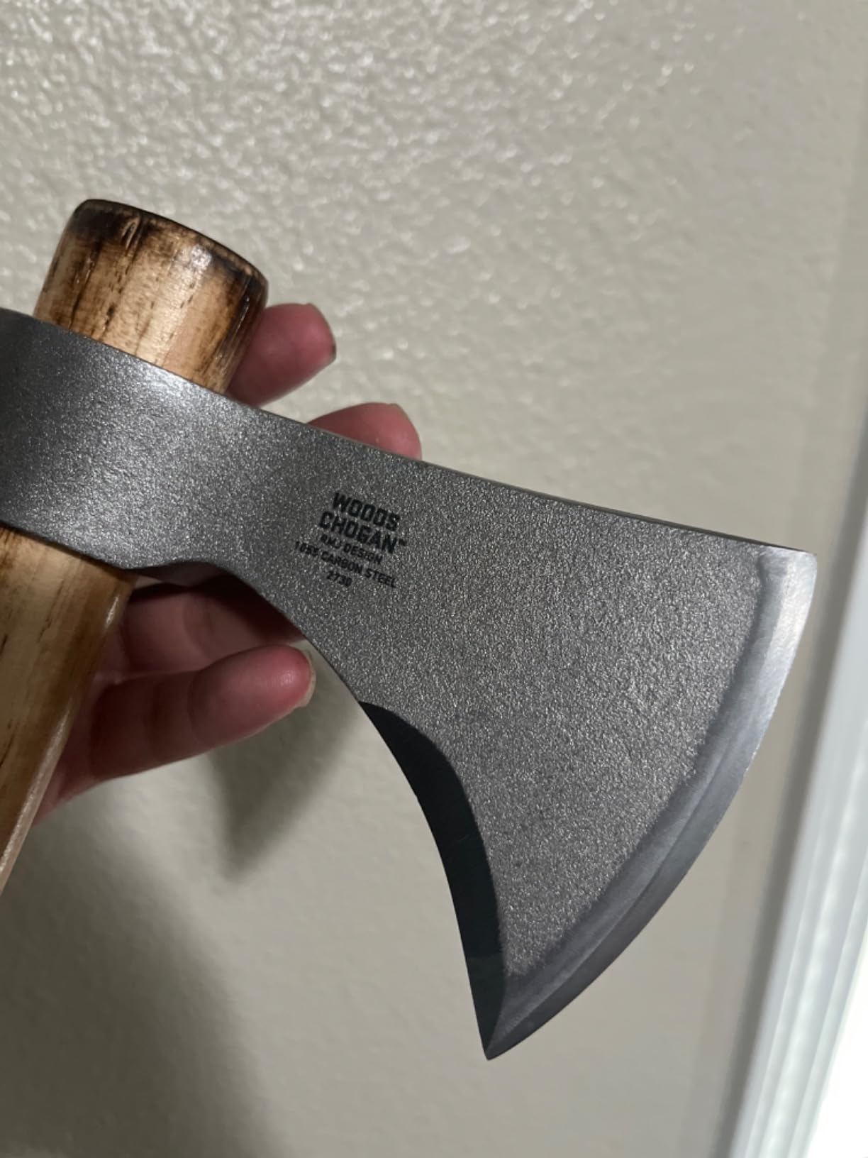 CRKT Woods Chogan T-Hawk Outdoor Survival Tomahawk: 1055 Carbon Steel Plain Edge Blade, Tennessee Hickory Handle, 2730 customer photo 1