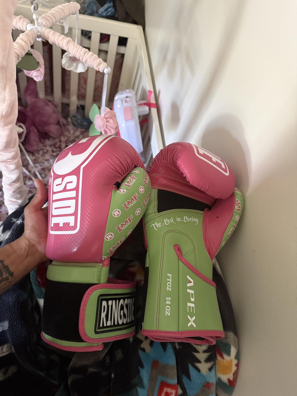 Ringside Apex Flash Sparring Gloves, IMF-Tech Boxing Gloves with Secure Wrist Support, Synthetic Boxing Gloves for Men and Women customer photo 2