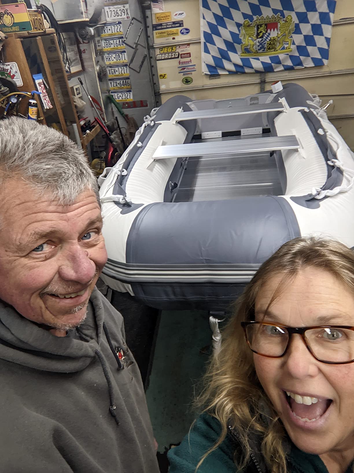 BRIS 10.8 ft Inflatable Boat Inflatable Rafting Fishing Dinghy Tender Pontoon Boat customer photo 2