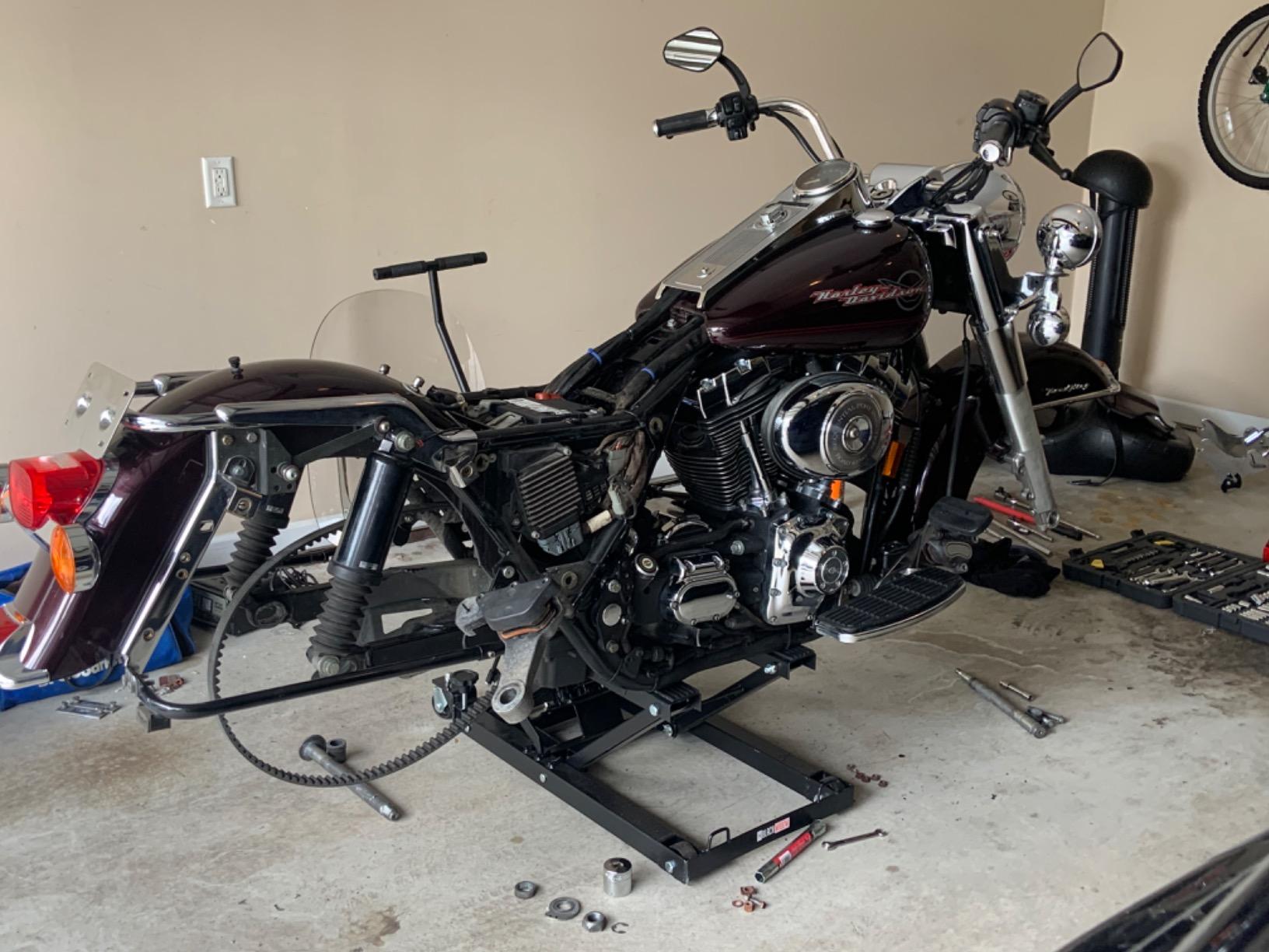 Black Widow Motorcycle or ATV Lift Jack Stand Hydraulic, Steel, 1,500 lb, Foot pedal operation or air compressor customer photo 2
