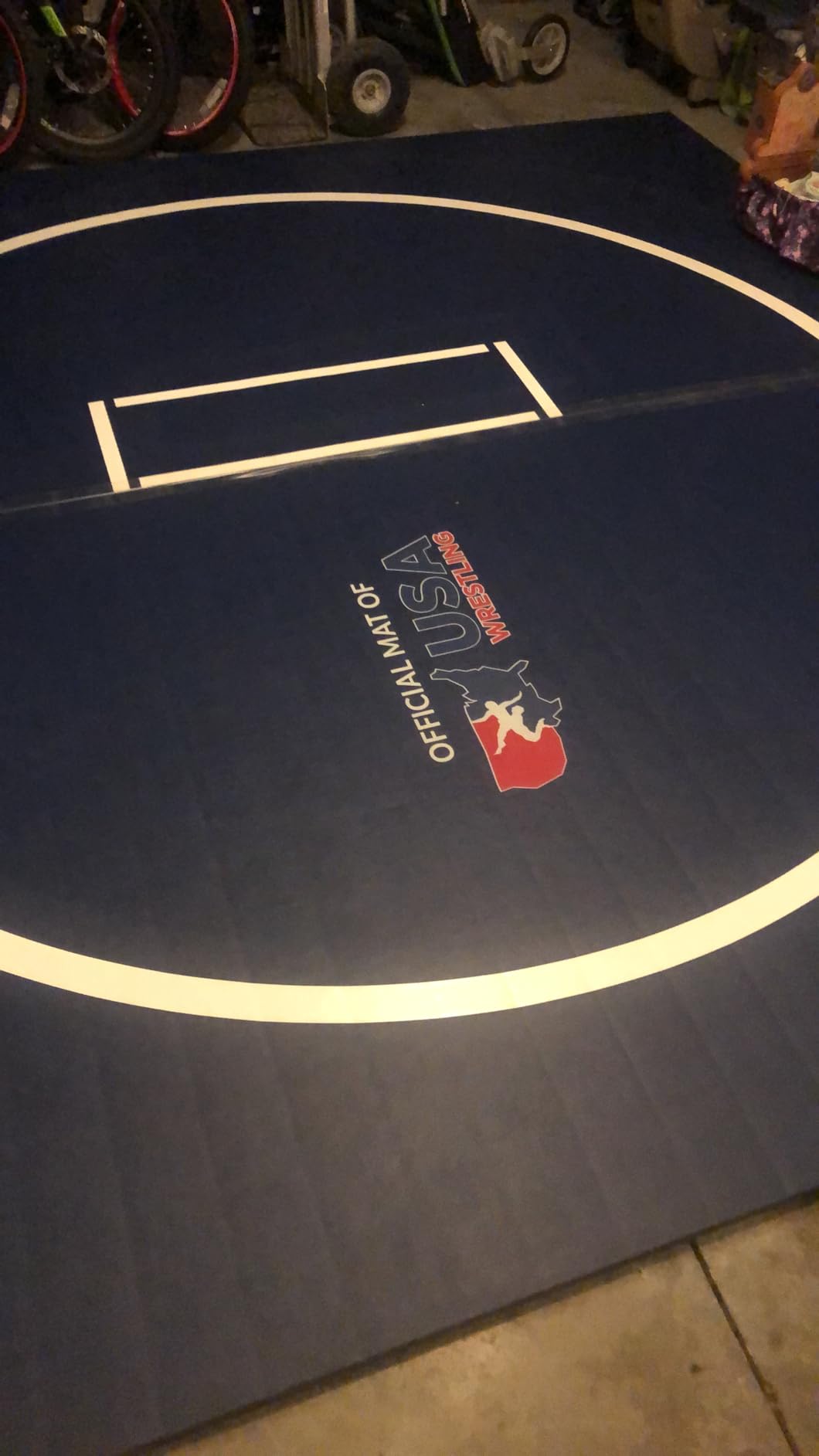 Dollamur Wrestling Mat for Home, 10'x10', Circle, Start Marks-Made in USA | Premium Home Wrestling Mats. Portable, Non-Slip Surface, Shock Absorbing Foam, Pro-Grade Performance. customer photo 1