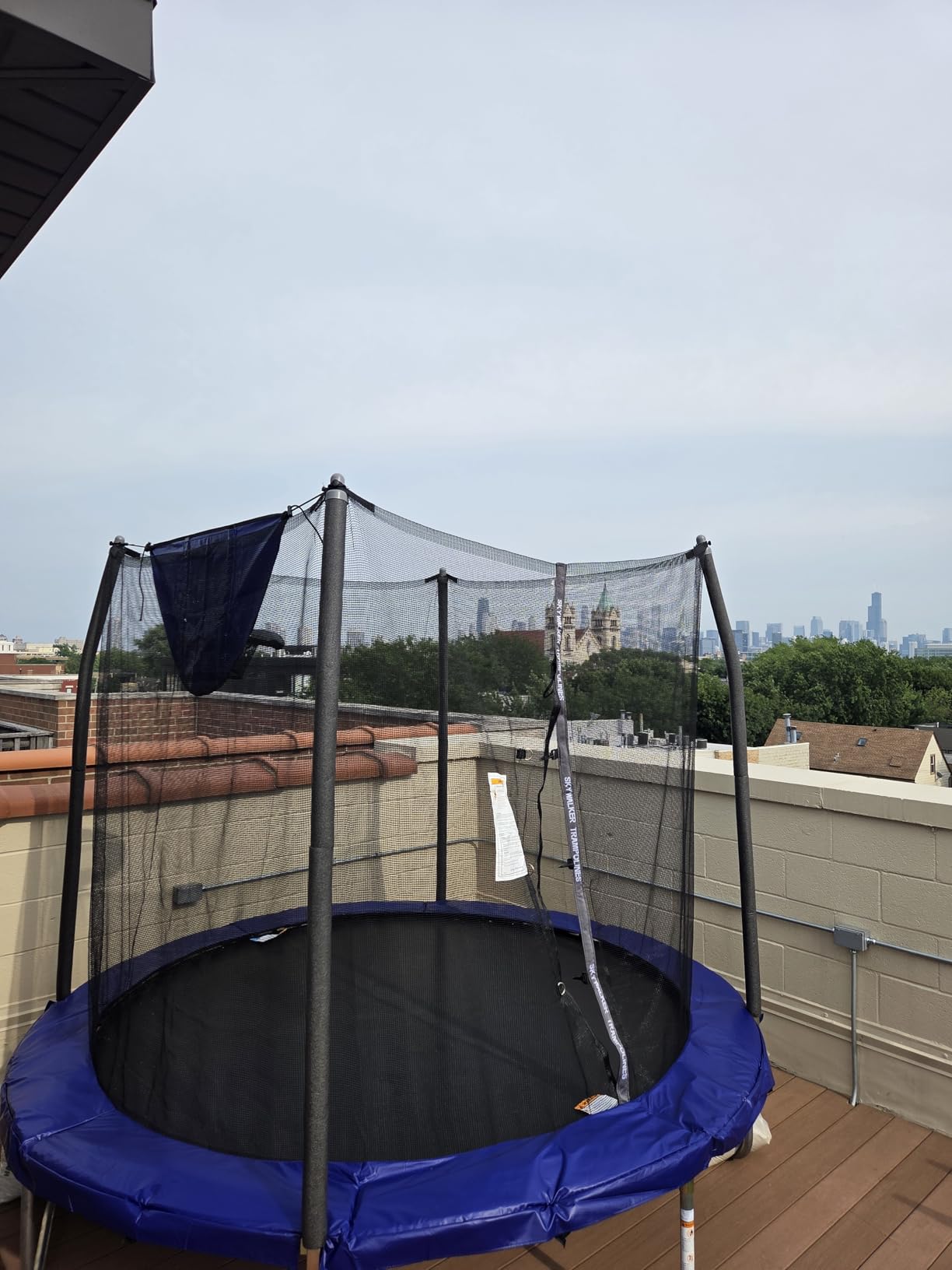 Skywalker Trampoline Outdoor 8 FT, 12 FT, 15 FT Jump N' Dunk Round Outdoor Trampoline with Net, Trampoline Mat, and Basketball Hoop for Trampoline customer photo 1
