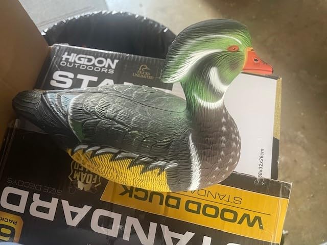 Higdon Outdoors Standard Wood Duck Floater Decoys | Ultra Realistic Drake & Hen Decoys, 6pk customer photo 1