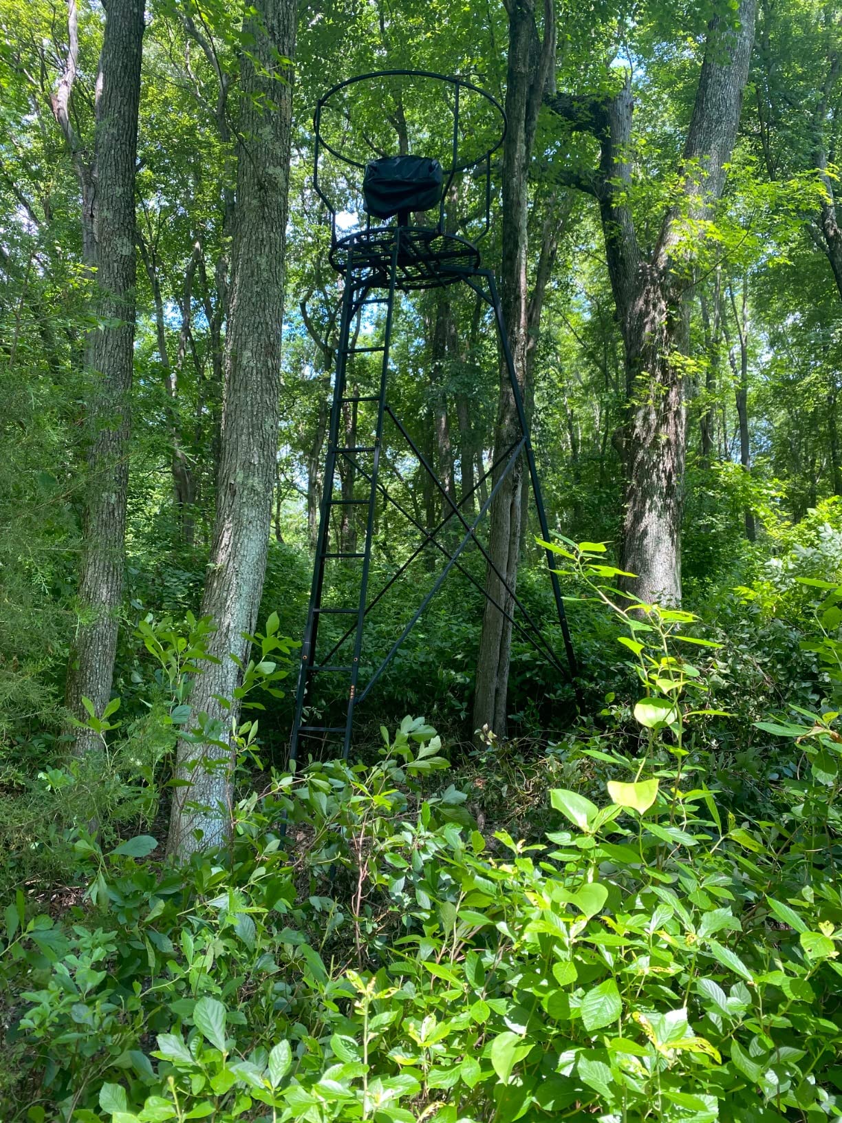 Muddy 1-Person Liberty Steel Tripod Hunting Stand, 16 ft Tall, 300 lb Capacity with Flex-Tex 360 Swivel Seat, Extra-Wide Shooting Rail, Adjustable Legs and Detachable Gear Bags customer photo 2