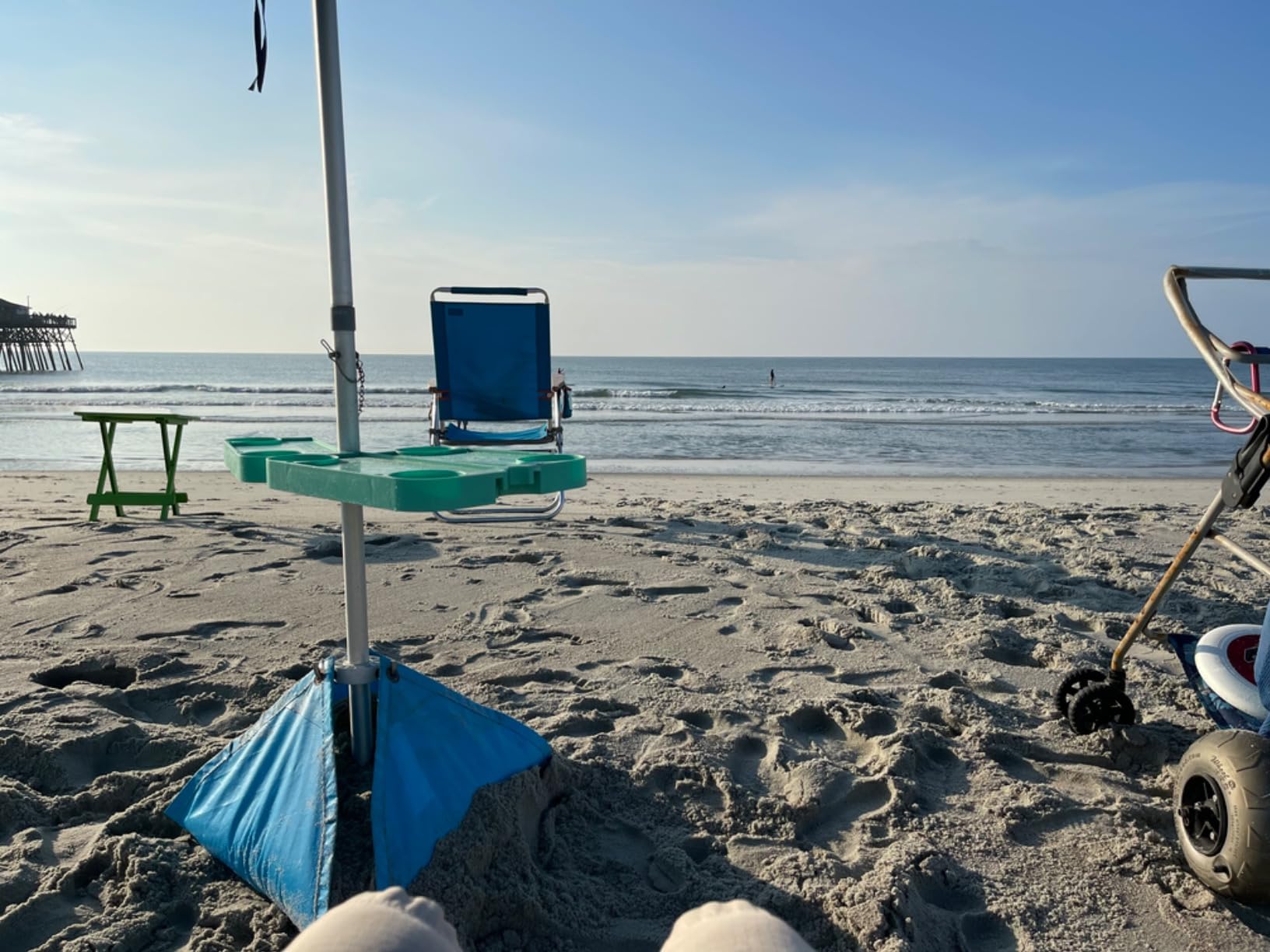 BEACHBUB ALL-IN-ONE BEACH UMBRELLA SYSTEM. Includes ULTRA Base (compliant with the ASTM F3681-24 Beach Umbrella Safety Standard). (Deep Ocean Blue) customer photo 2