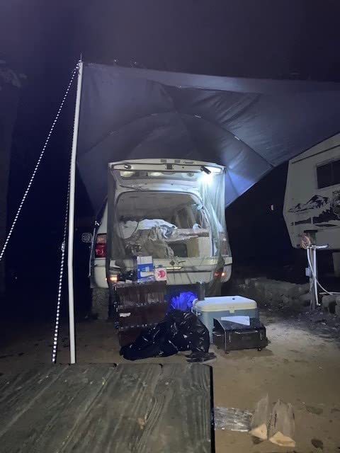Hasika Waterproof SUV Tailgate Tent and Car Awning | Universal fit for SUVs Vans RV Trailer. Features heavy-duty suction cups, adjustable poles, and 76 sq ft of waterproof shade customer photo 1