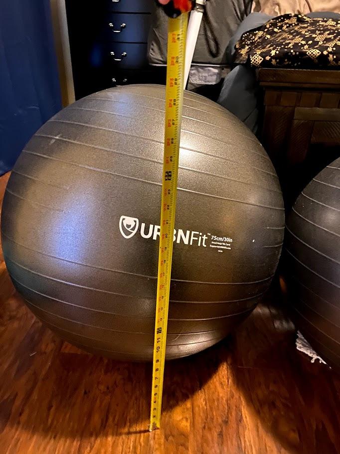 URBNFit Exercise Ball - Yoga Ball for Workout Pregnancy Stability - AntiBurst Swiss Balance Ball w/ Pump - Fitness Ball Chair for Office, Home Gym customer photo 1