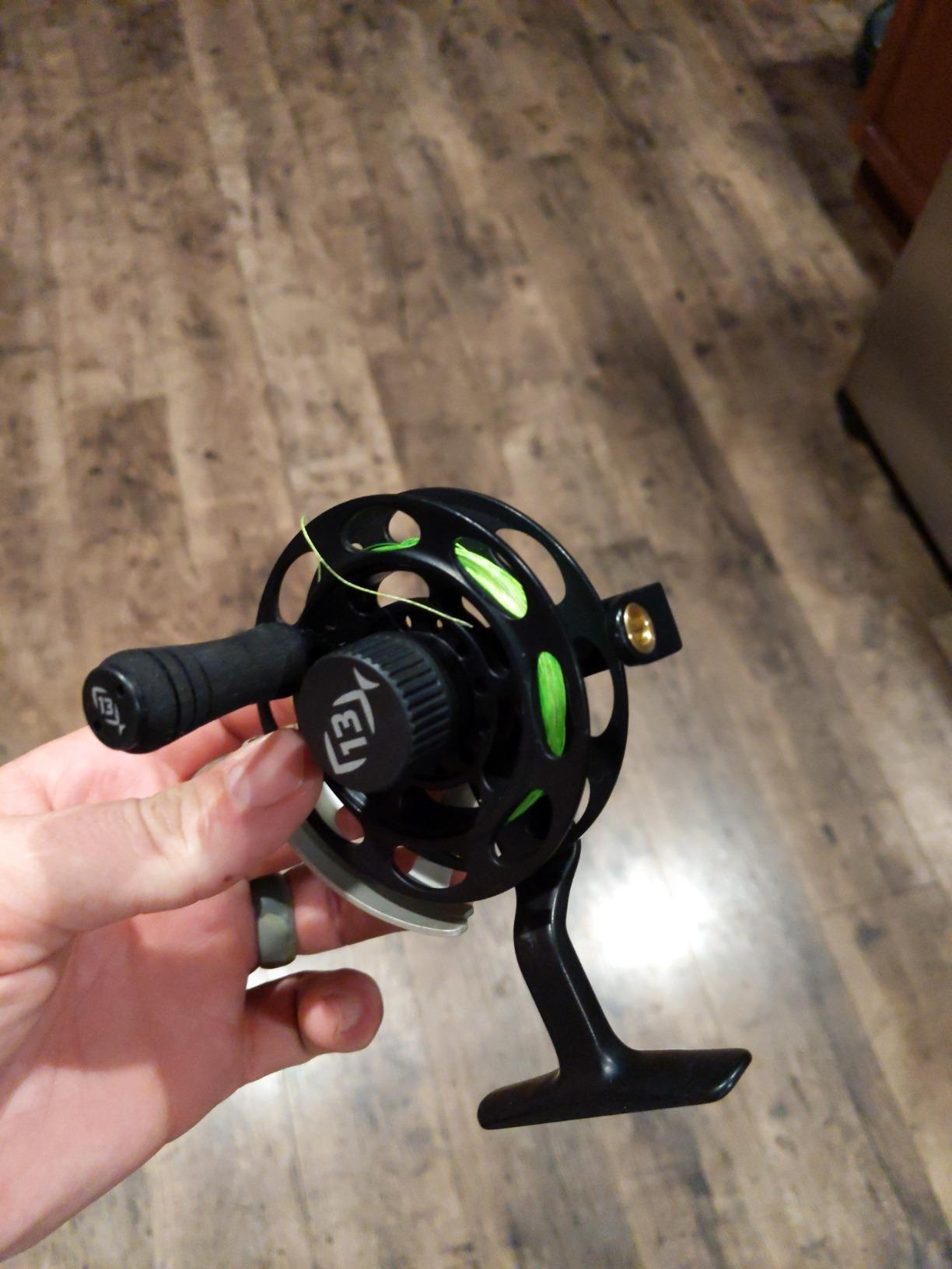 13 FISHING - Black Betty - Inline Ice Fishing Reel - 1:1 Gear Ratio - Left Hand Retrieve + Right Hand Retrieve Interchangeable - BB2015 customer photo 1