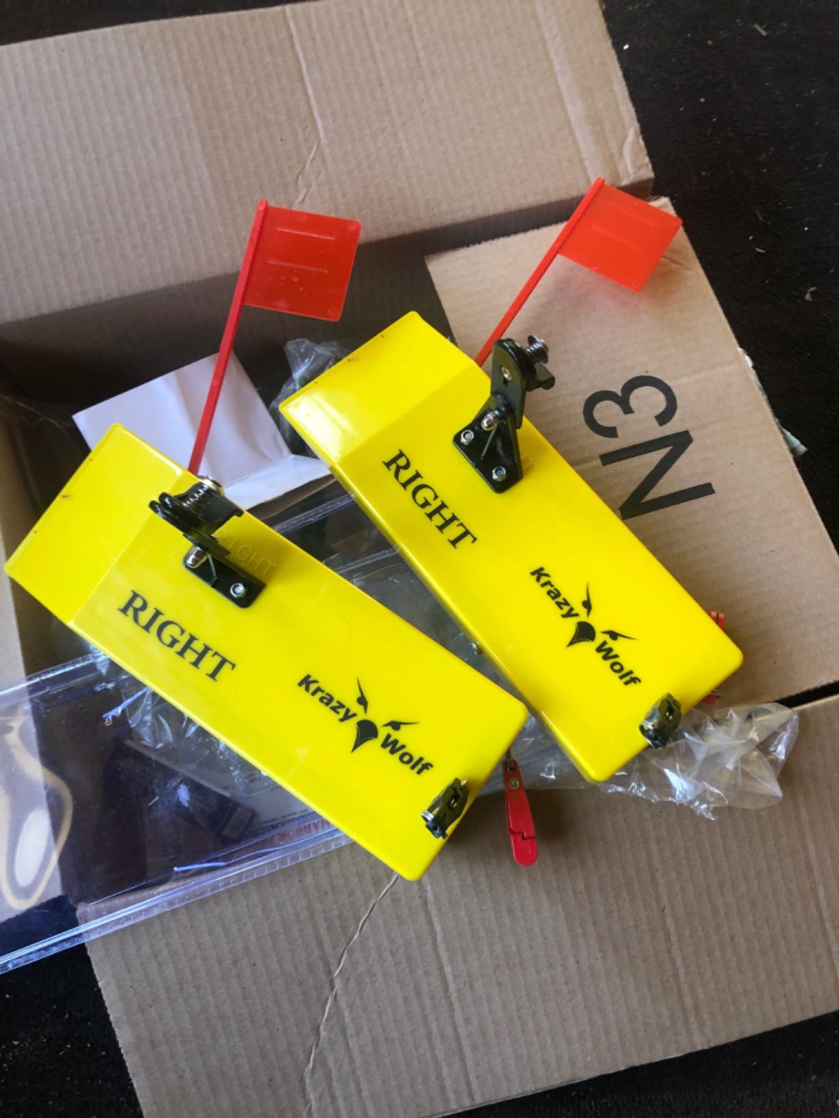Planer Board (P007,P009),Includes Spring Flag System,Left&Right L8 xW3,L10 Xw3.5,Pair,Yellow customer photo 2
