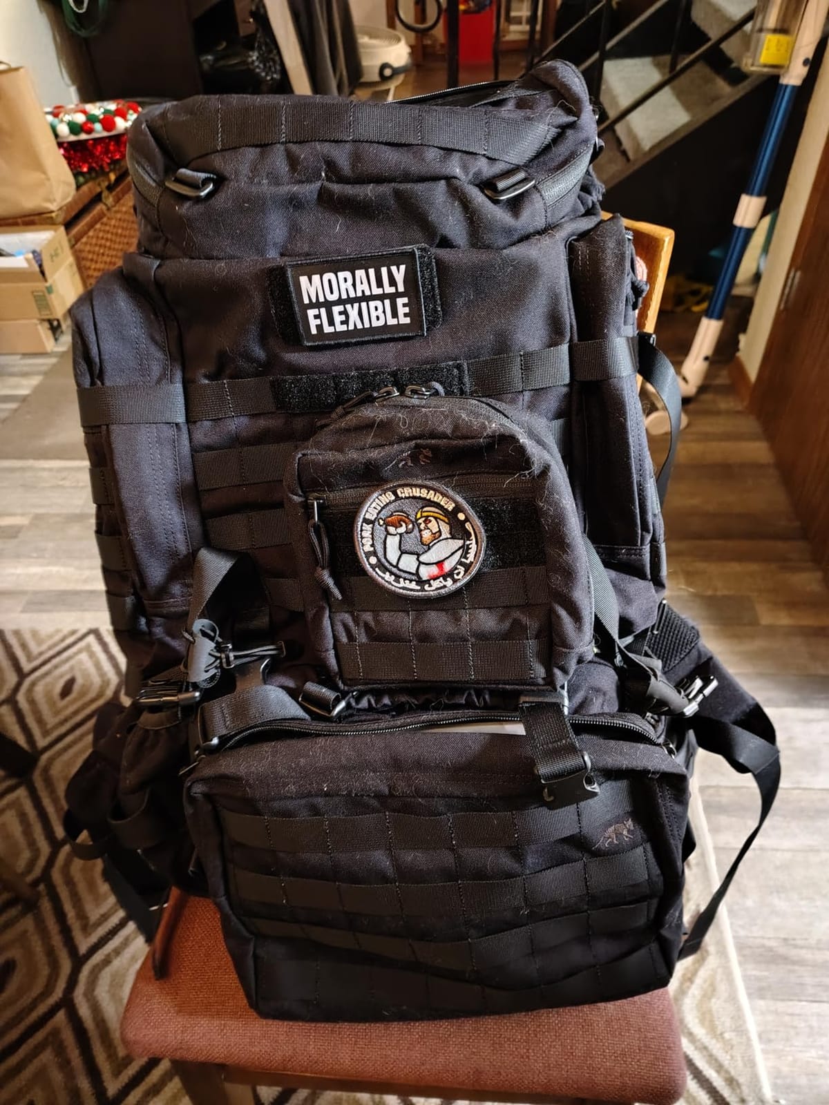 Tasmanian Tiger Raid Tactical Backpack MKIII - 52-Liter V2 Plus Carrying System with MOLLE System and Detachable Hip Strap, Black - 52 Liter customer photo 2