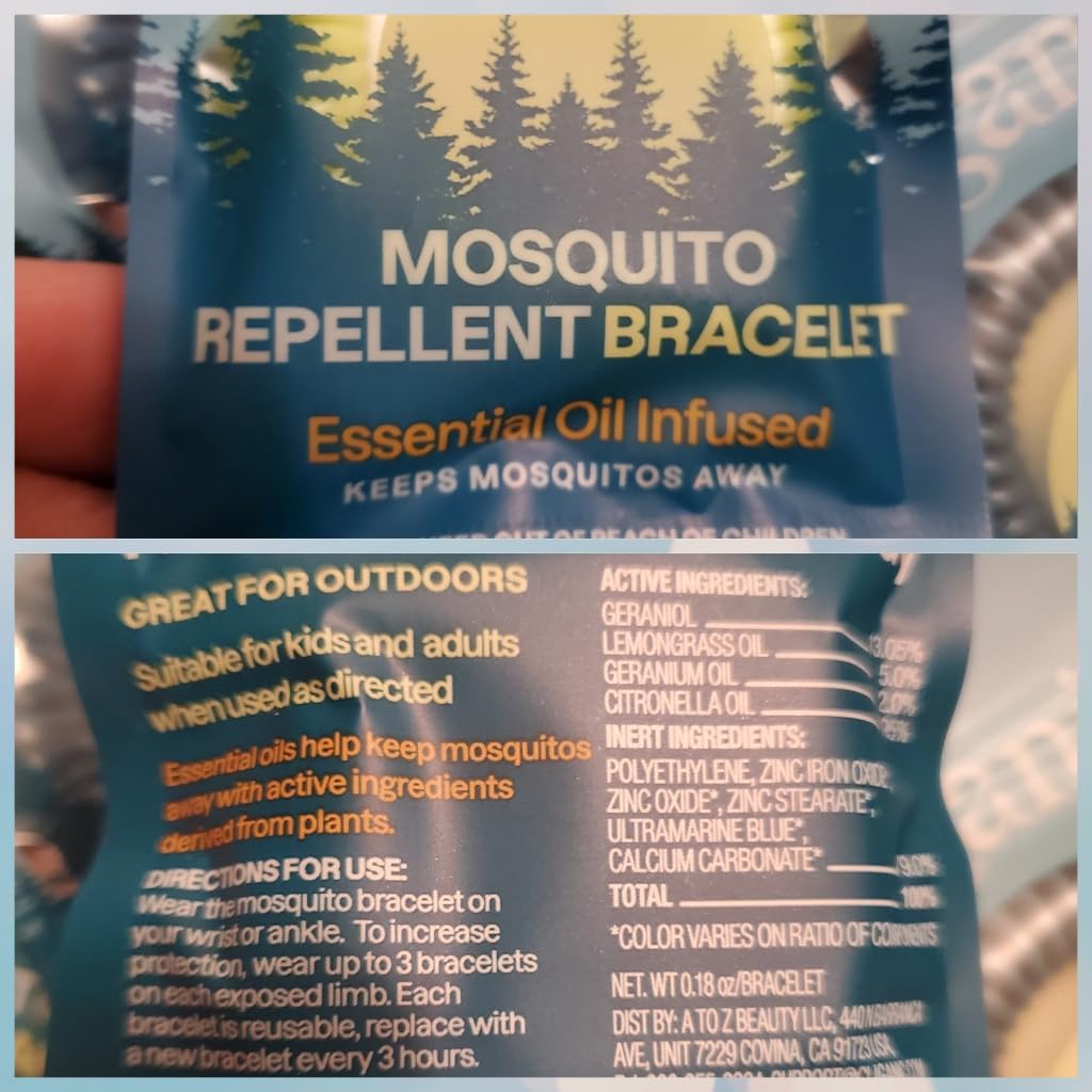 Cliganic 10 Pack Mosquito Repellent Bracelets for Adults & Kids - Natural DEET-Free Bands, Individually Wrapped customer photo 1