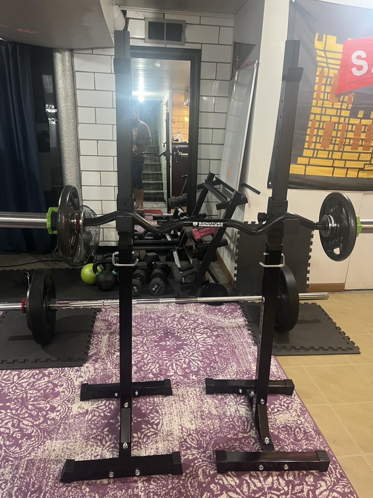 F2C Max Load 550Lbs Pair of Adjustable Squat Rack 41
