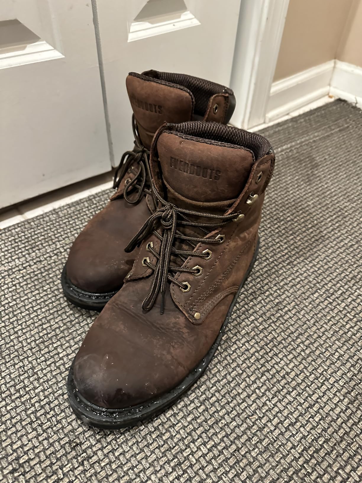 Work Boots for Men Soft Toe - 6inch Leather Boots for Construction Rubber Sole Tank Workboots customer photo 1
