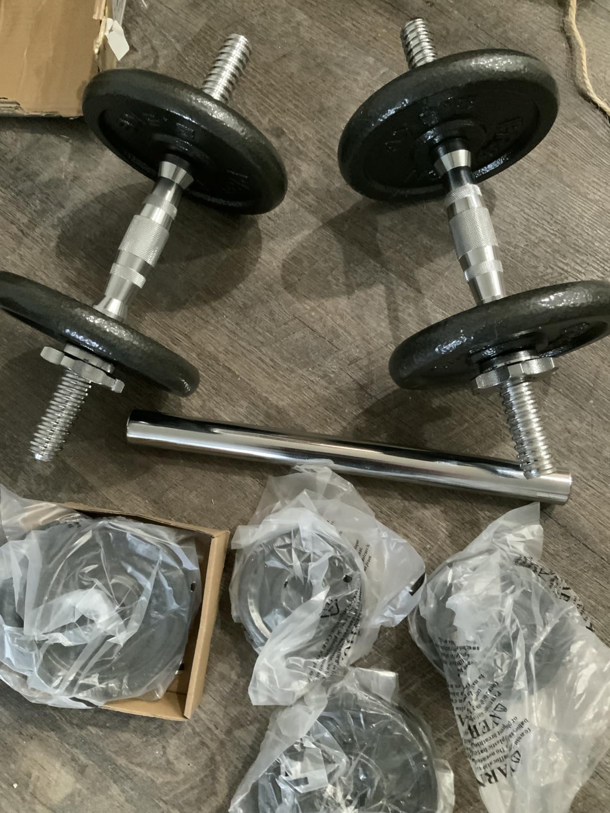 PROIRON 20kg/30kg Adjustable Dumbbells Weights set, Cast Iron Dumbbell Barbells set, Strength Training Equipment Home Gym Fitness customer photo 1