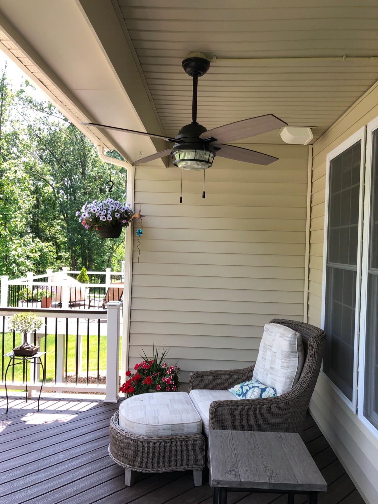 Hunter Ocala, Outdoor or Indoor, Ceiling Fan, Rustic, 52 inch, Noble Bronze | with LED Light and Pull Chain, Standard Mount, 4 Blades, For Living Room, Patio, Porch, Garage, 59214 customer photo 2