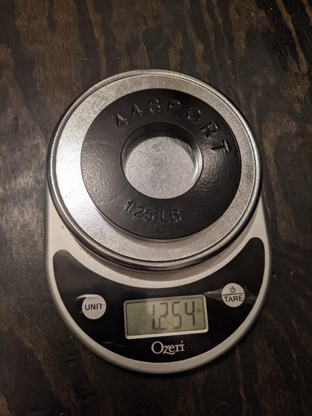 44LLC 44SPORT 1.25lbs Olympic Fractional Weight Plates Black - Set of 2 customer photo 2