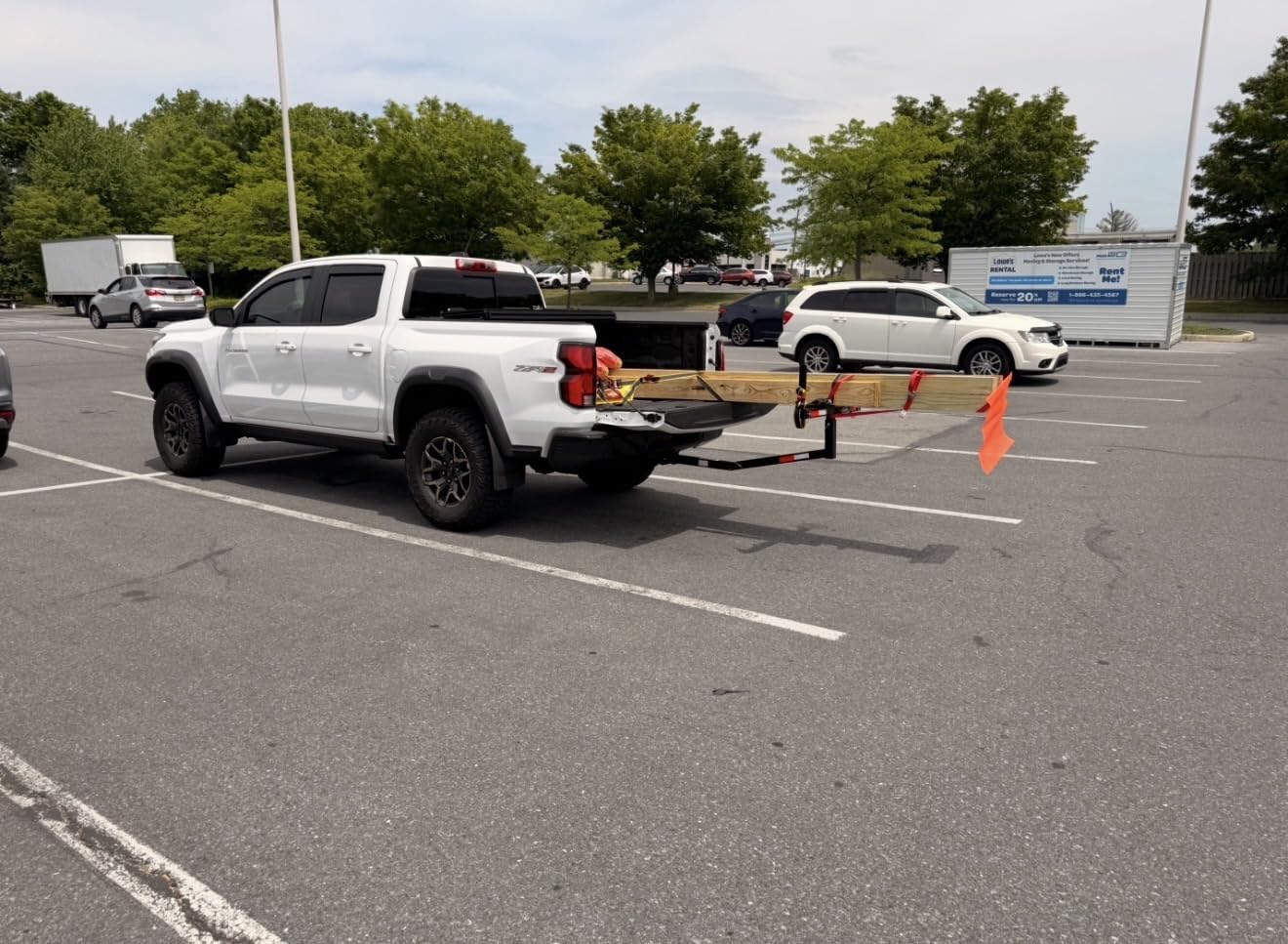 MaxxHaul 70231 Hitch Mount Pick Up Truck Bed Extender For Ladder, Rack, Canoe, Kayak, Long Pipes and Lumber, Black, 37 x 19 x 3 inches customer photo 1
