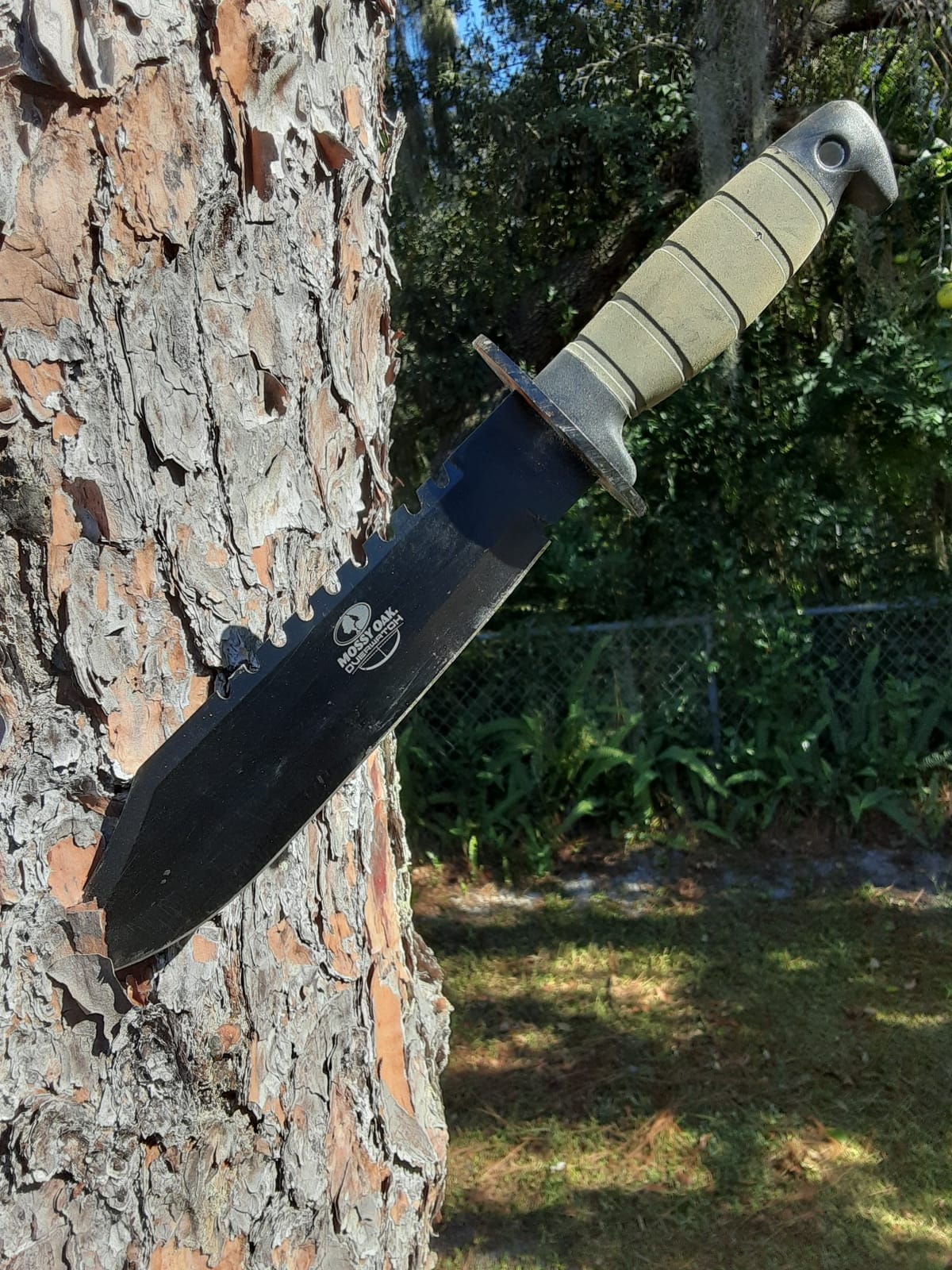 Mossy Oak 15-inch Survival Knife with Sharpener and Fire Starter | Fixed Blade Hunting Bowie Knife for Camping, Tactical, Outdoor customer photo 1