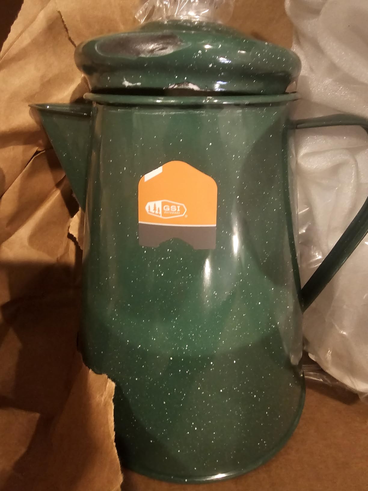 GSI Outdoors Percolator Coffee Pot | Enamelware Campfire Coffee Boiler Kettle for Outdoor Camping Cookware, Cabin, RV, Kitchen, Hunting & Backpacking customer photo 2