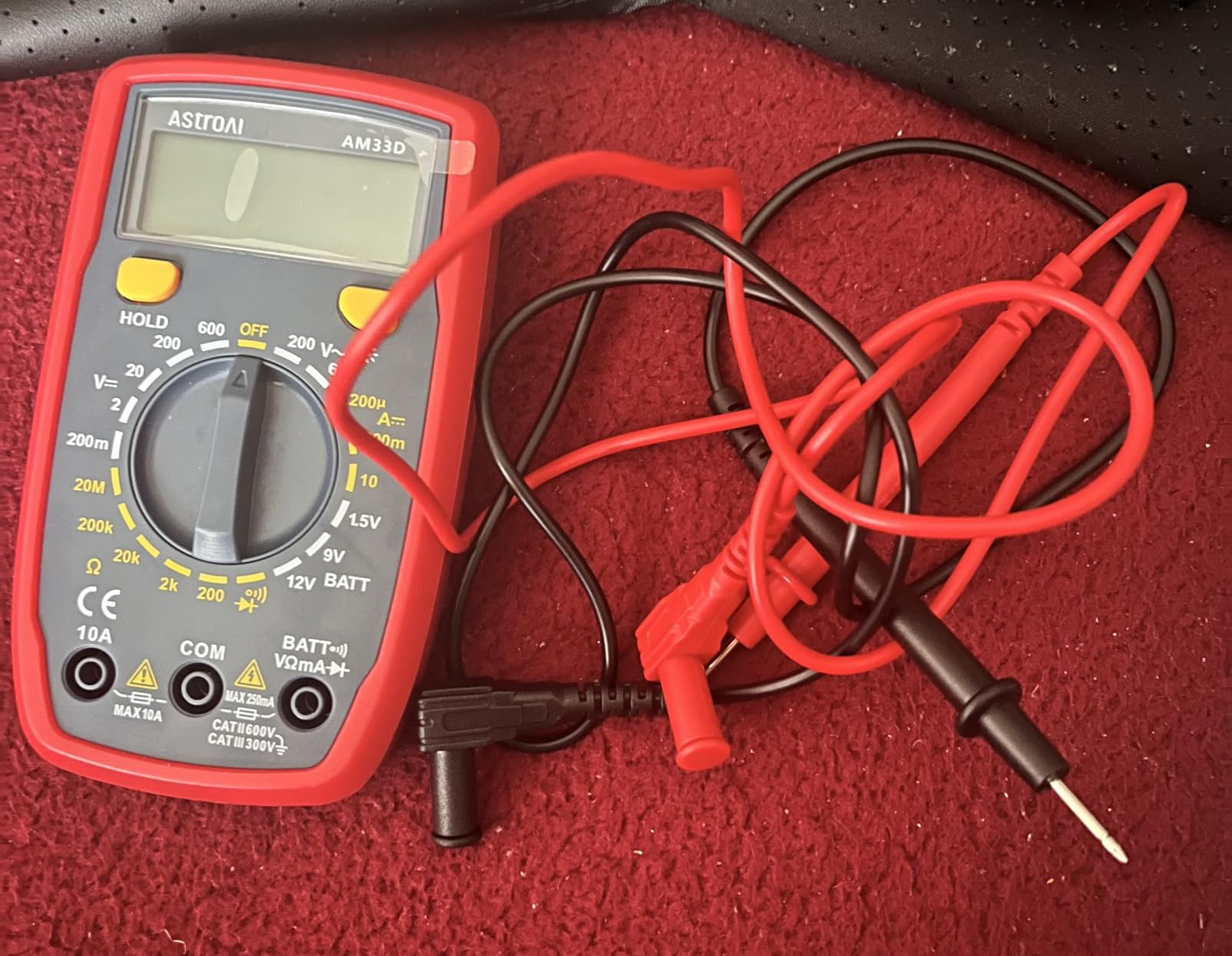 AstroAI Digital Multimeter Tester 2000 Counts with DC AC Voltmeter and Ohm Volt Amp Meter; Measures Voltage, Current, Resistance, Continuity and Diode, Blue customer photo 1