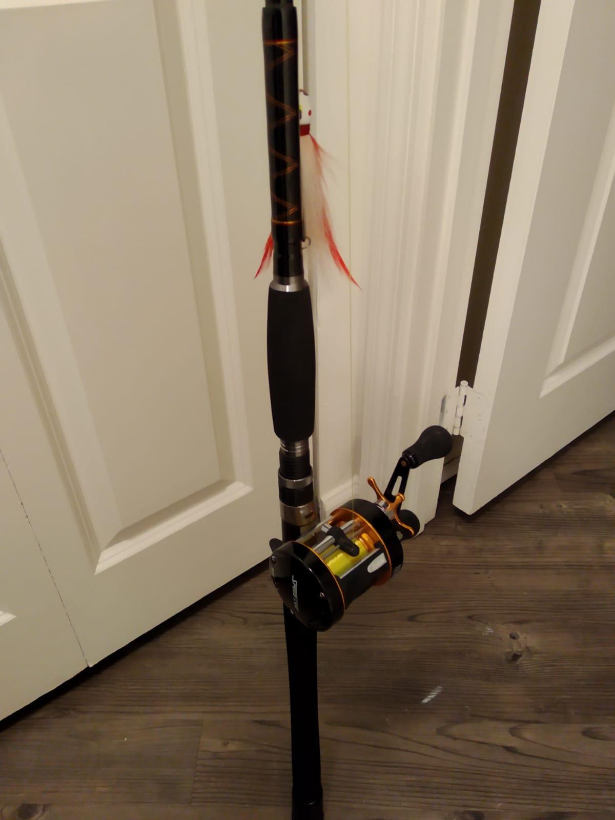 Portable Saltwater Offshore Heavy 3-Piece Travel Graphite Baitcasting Fishing Poles Casting Boat Jigging Trolling Conventional Rods with Rod Case Bag (6'/7'/8') customer photo 2