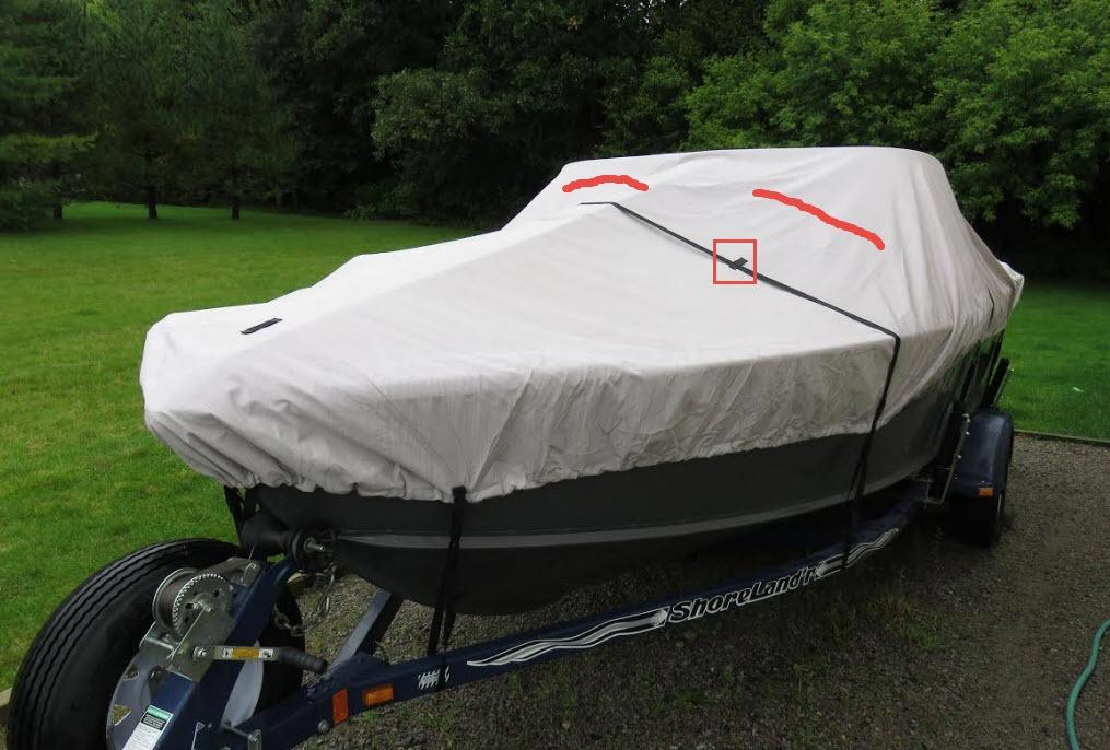 iCOVER Trailerable Boat Cover- 17'-19' Heavy Duty Waterproof Tarp Covers with Storage Bag, Fits V-Hull, Fish&Ski, Pro-Style, Fishing, Runabout, Bass Boats, up to 17ft-19ft Long X 96