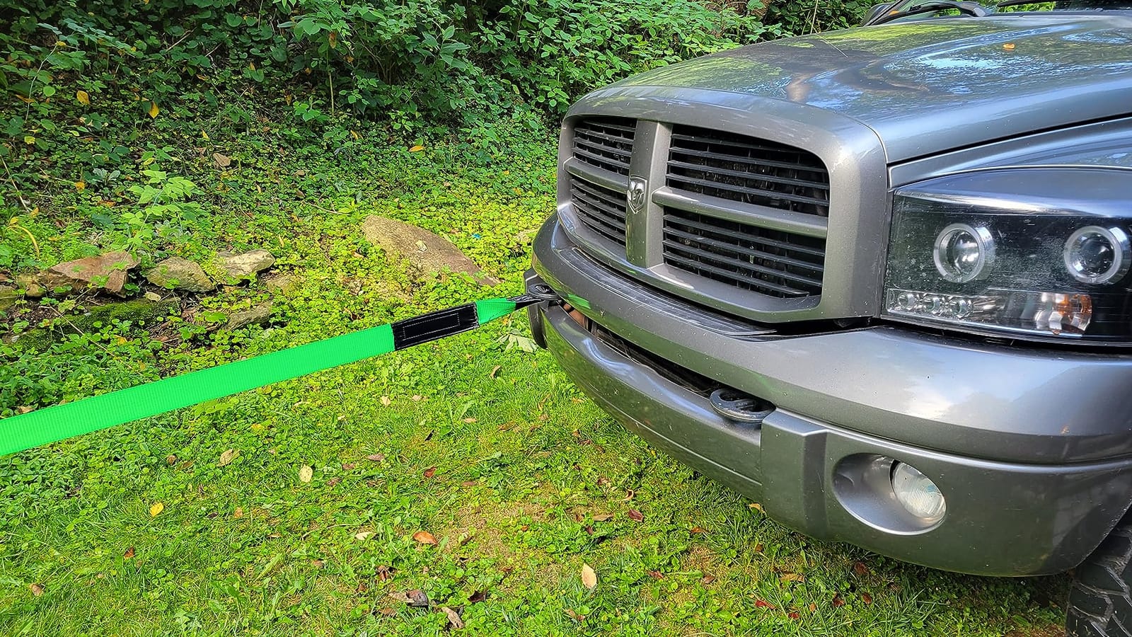 Rhino USA Recovery Tow Strap (3in x 20ft) - 31,518lb Heavy Duty Towing | 31,518lb Break Strength Emergency Tow Strap. Heavy Duty Towing Rope for Truck, UTV, ATV & Jeep Offroad Recovery. Black customer photo 2