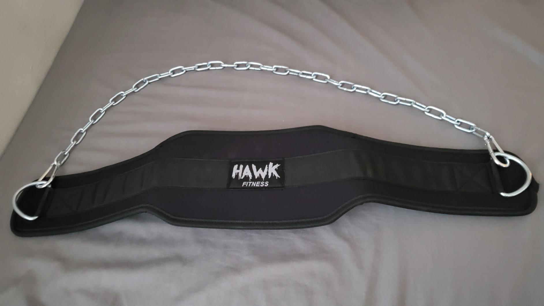 Hawk Sports Dip Belt with Chain for Bodyweight Exercises, Black 6