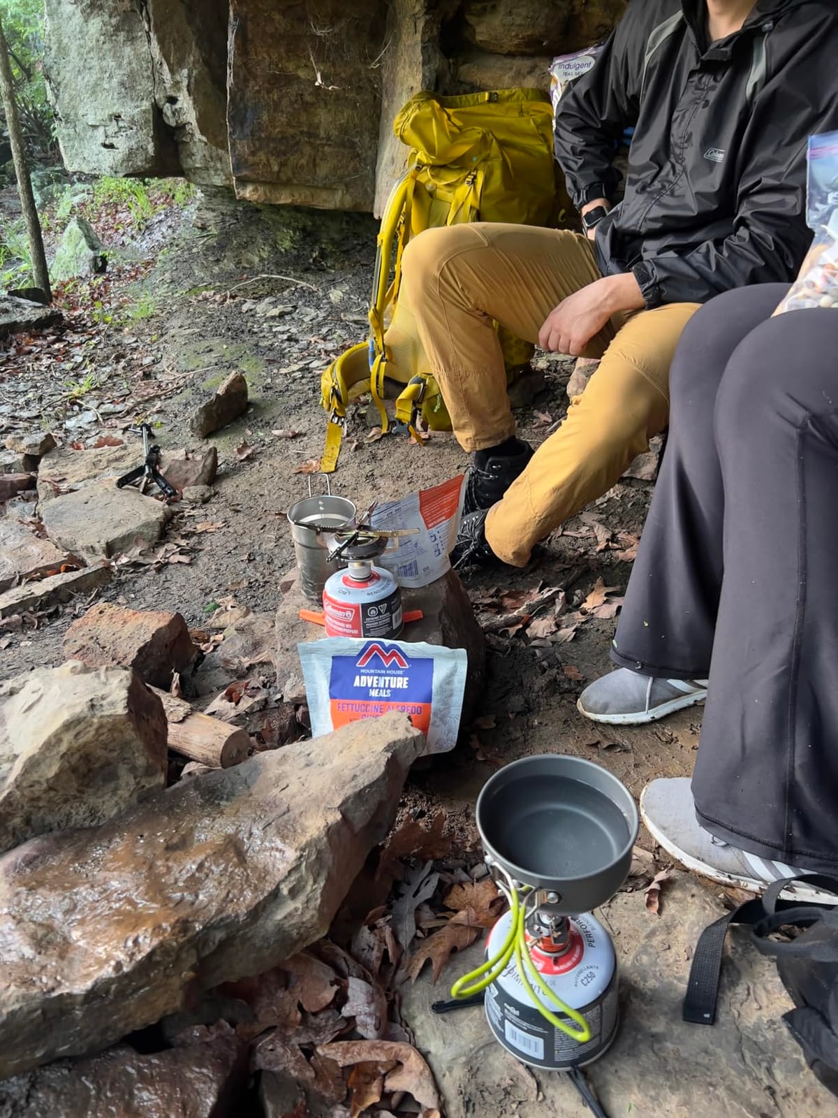Odoland Camping Cookware Stove Set with 1.2L/0.6L Pots and Portable Stove | Stainless Steel Cup, Tank Bracket, Carabiner, Canister Stand Tripod, Fork Spoon Knife Kit for Backpacking Hiking Picnic customer photo 1