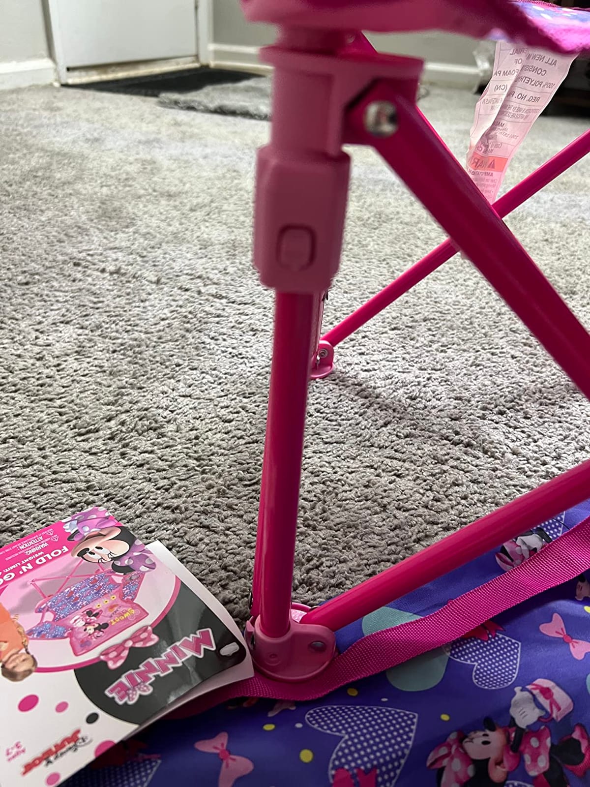JAKKS Pacific Minnie Camp Chair for Kids, Portable Camping Fold N Go Chair with Carry Bag, Minnie - Bows customer photo 2