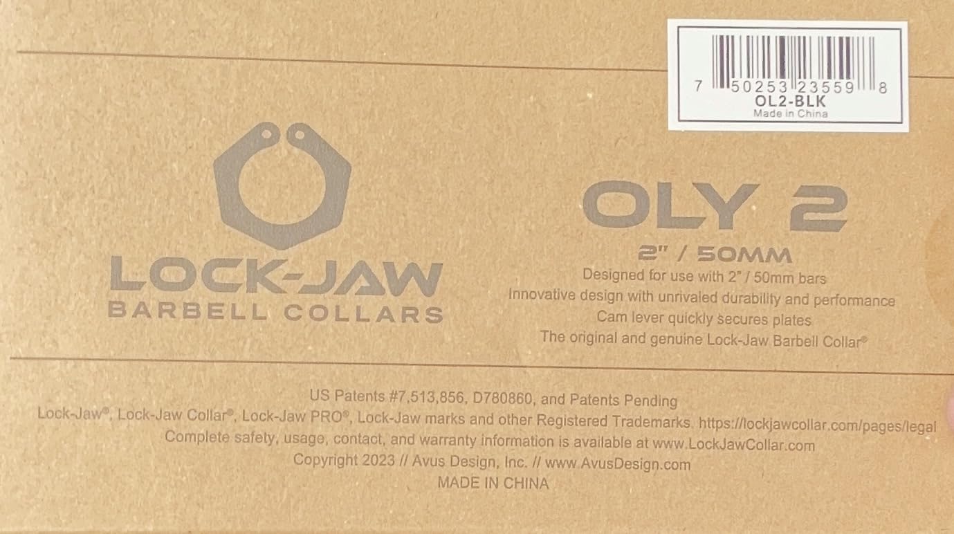 Lock-Jaw OLY 2 Barbell Collars & Clamps, 2 inch / 50mm Olympic Bars - Heavy Duty Bar Clamps, Secure Weight Hold, Strength Training & Home Gym, Gym Accessories, Barbell Clips, Quick Release, 2 pcs customer photo 2