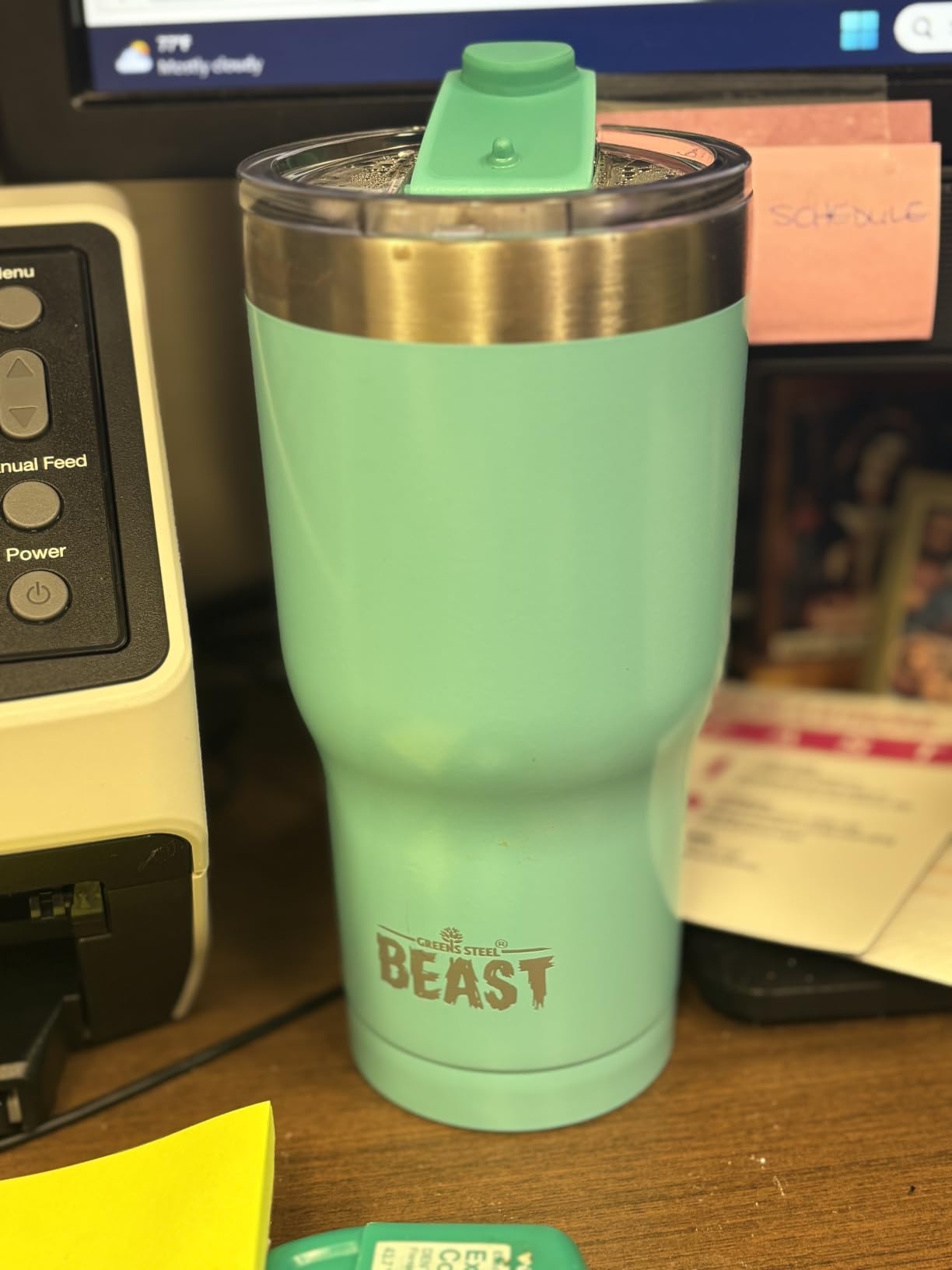 Beast 30 oz Tumbler Stainless Steel Vacuum Insulated Coffee Ice Cup Double Wall Travel Flask (Matte Black) customer photo 1