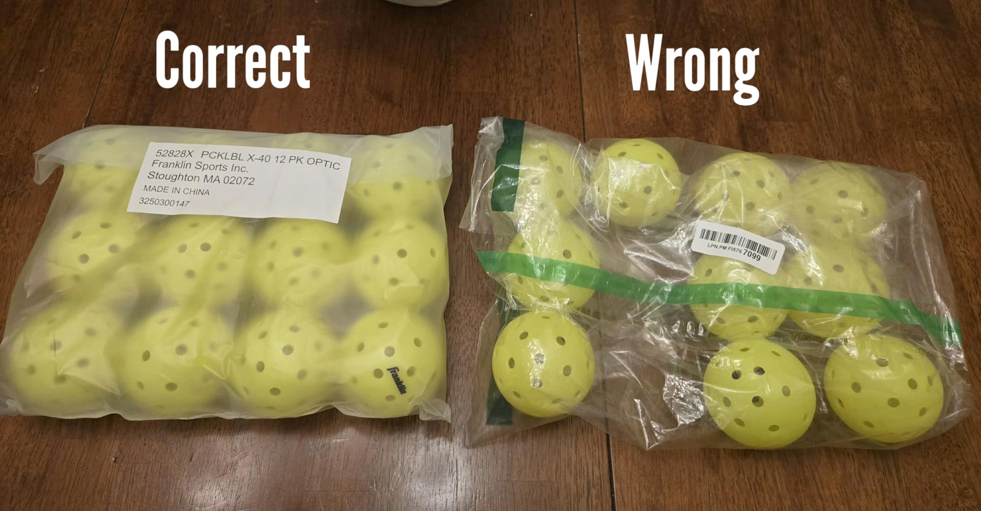 Franklin Sports X-40 Outdoor Pickleballs - Official Ball of USA Pickleball, APP Tour + US Open - Regulation Size customer photo 1