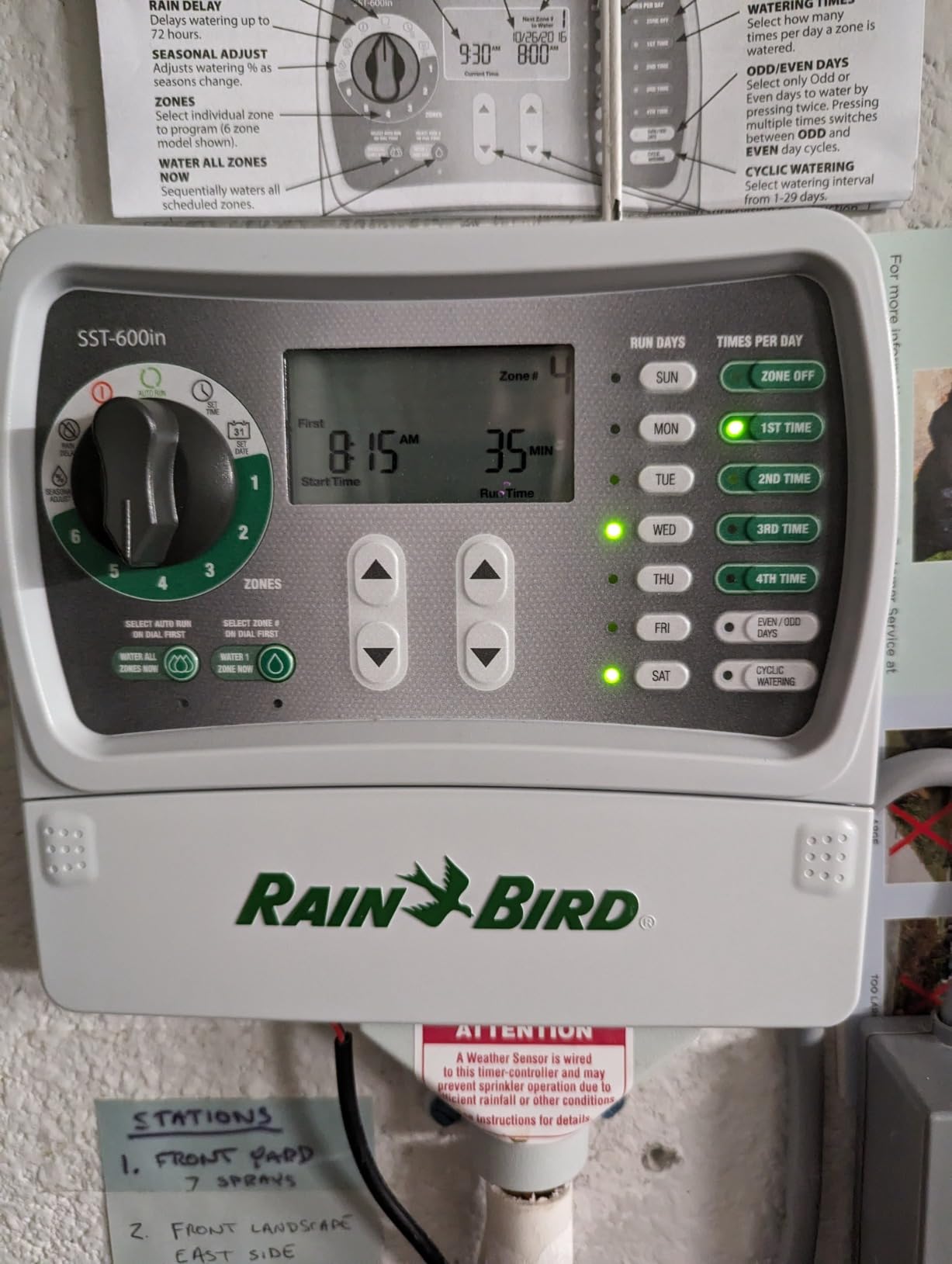 Rain Bird SST600IN Irrigation Controller, Indoor, 6-Station customer photo 1
