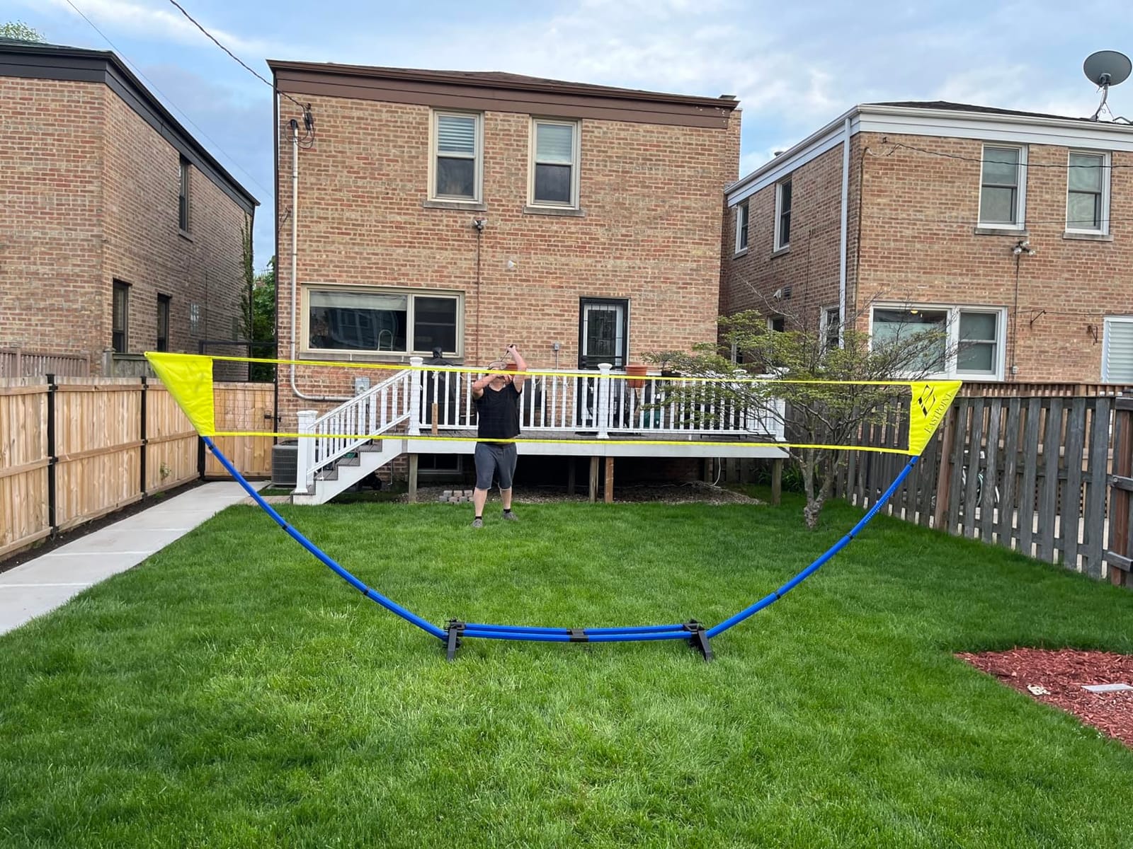 EastPoint Badminton Set, 4 Rackets, 2 Shuttlecocks, 15' Net, Outdoor Games | Portable, Self-Packing, Easy Setup & Take Down, Backyard Games, Kids Games, Camping Fun customer photo 1