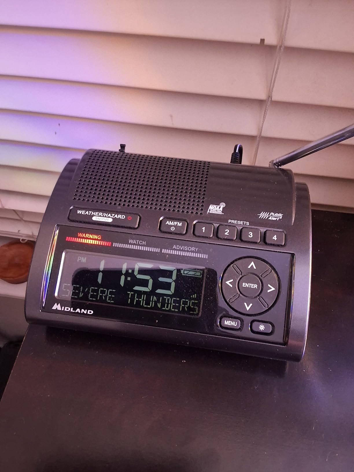 Midland WR400 Weather Radio Deluxe - NOAA Emergency Alert Scanner | Home Use with Battery Backup, Local County Programming, Over 80 Emergency Voice/Flashing Alerts, Alarm Clock AM/FM Radio customer photo 1