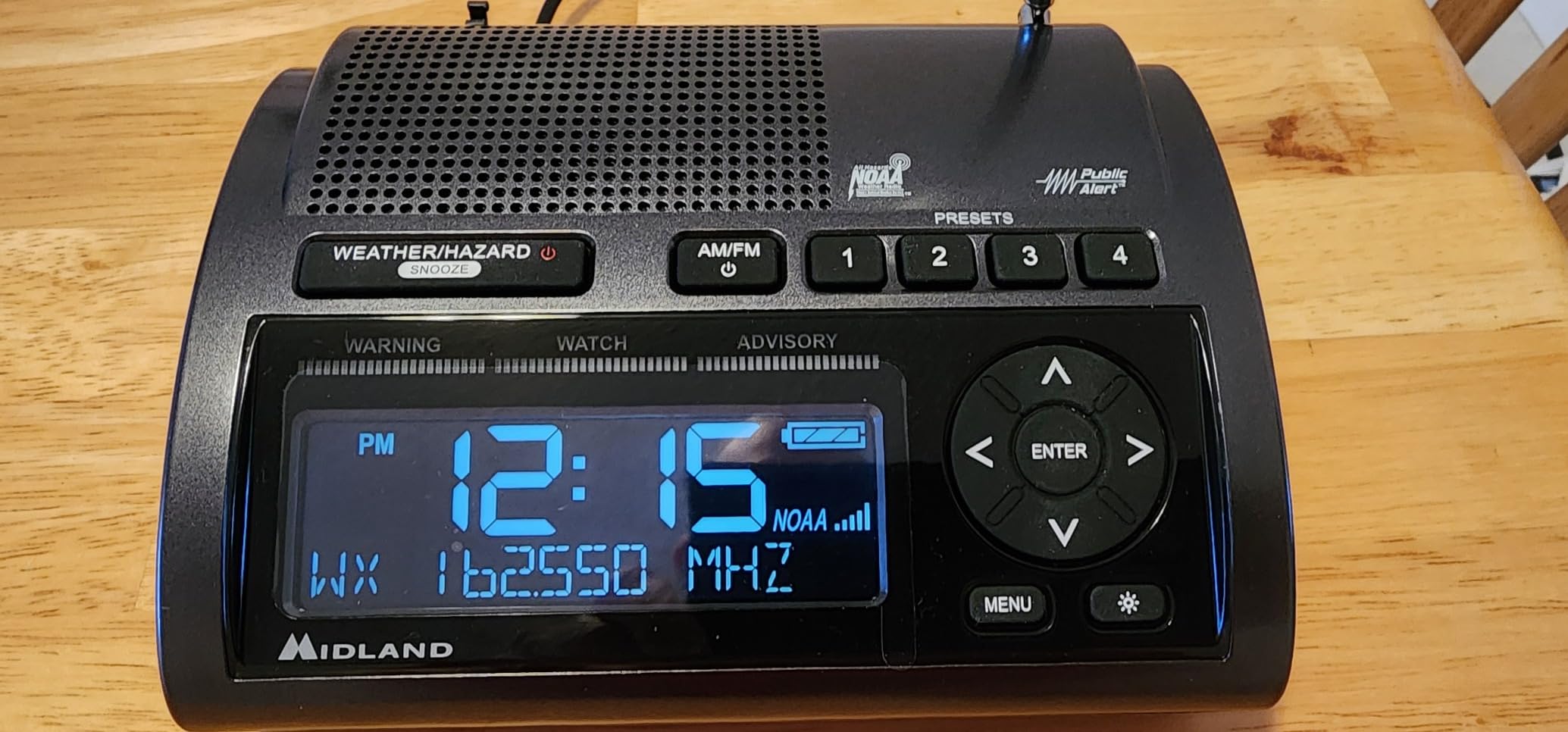 Midland WR400 Weather Radio Deluxe - NOAA Emergency Alert Scanner | Home Use with Battery Backup, Local County Programming, Over 80 Emergency Voice/Flashing Alerts, Alarm Clock AM/FM Radio customer photo 2
