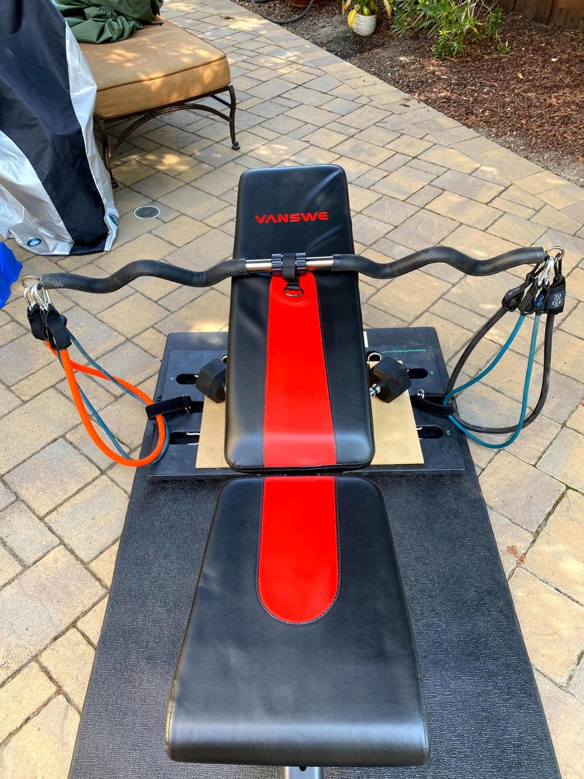 BodyBoss Home Gym 2.0 - Full Portable Gym Home Workout Package, Includes a Set of Resistance Bands (2) - Collapsible Resistance Bar, Handles + More- Full Body Workouts for Home, Travel or Outside customer photo 2