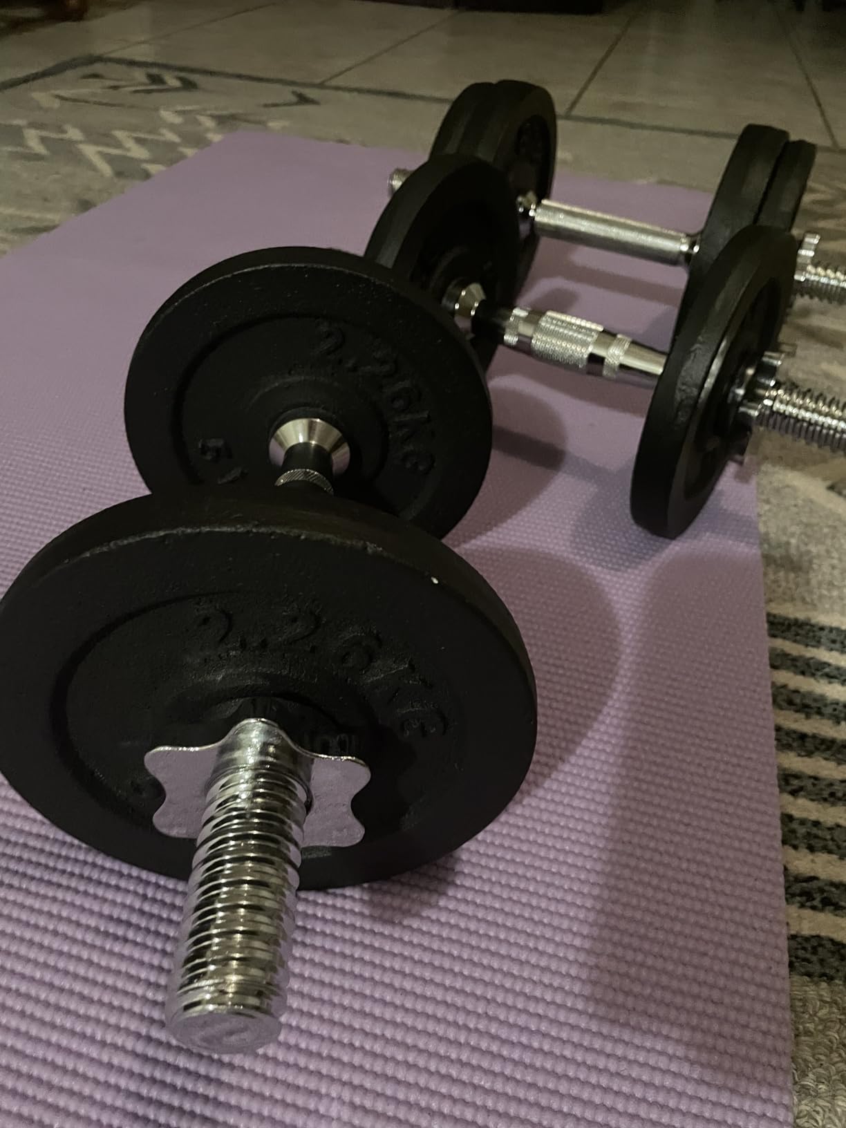Yes4All Adjustable Dumbbell Set with Weight Plates/Connector - Exercise & Workout Equipment - Size Options 40lbs to 200lbs customer photo 2
