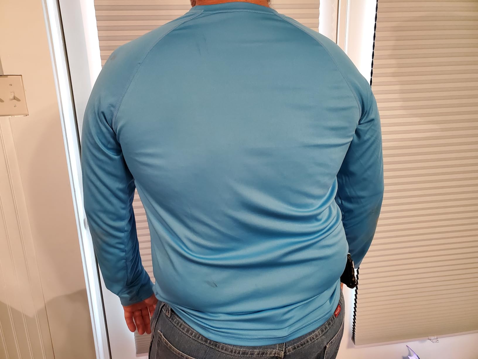 baleaf Mens UPF 50+ Sun Protection Shirts Long Sleeve Rash Guard, Quick Dry 4-Way Stretch for Fishing Swimming Surfing customer photo 2