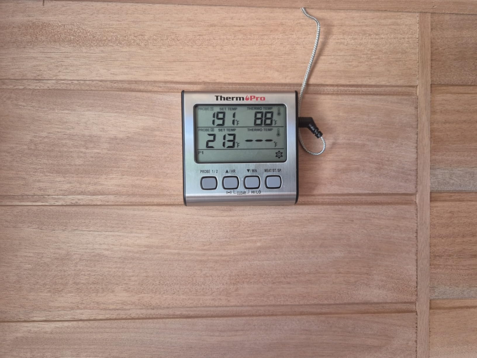 TempPro TP17 Dual Probe Digital Cooking Meat Thermometer Large LCD Backlight Food Grill Thermometer with Timer Mode for Smoker Kitchen Oven BBQ, Silver (Previously ThermoPro) customer photo 1