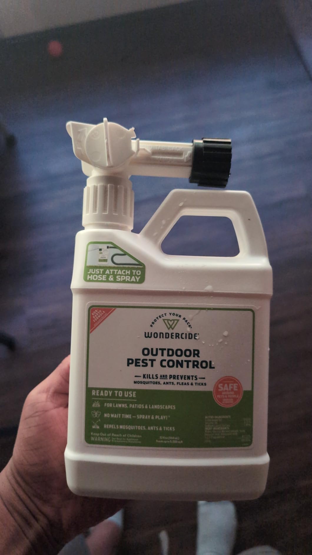 Wondercide - Outdoor Pest Control Spray with Natural Essential Oils - 32 oz | Mosquito, Ant, Insect Repellent, Treatment, Killer - Ready to Use - Safe Around Pets Kids customer photo 1