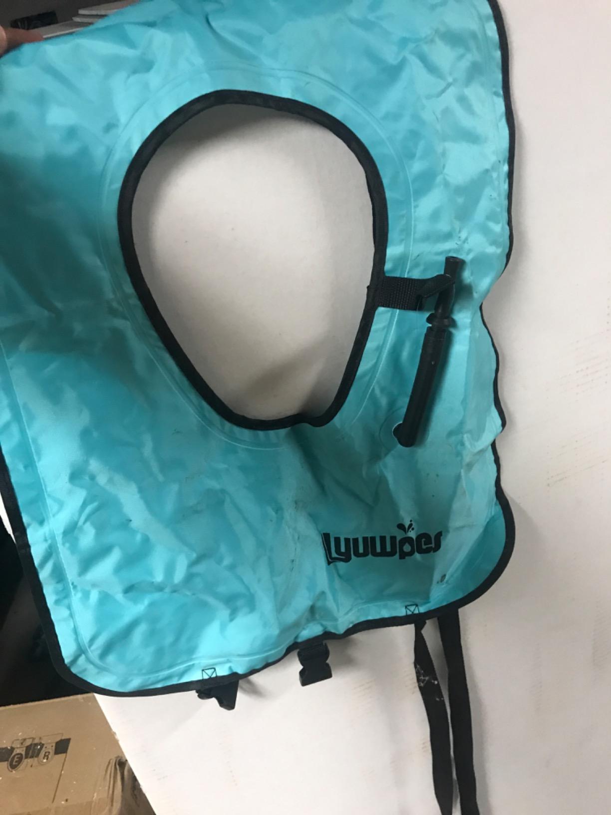 Inflatable Snorkel Vest Adult Snorkeling Jacket Free Diving Swimming Safety customer photo 1