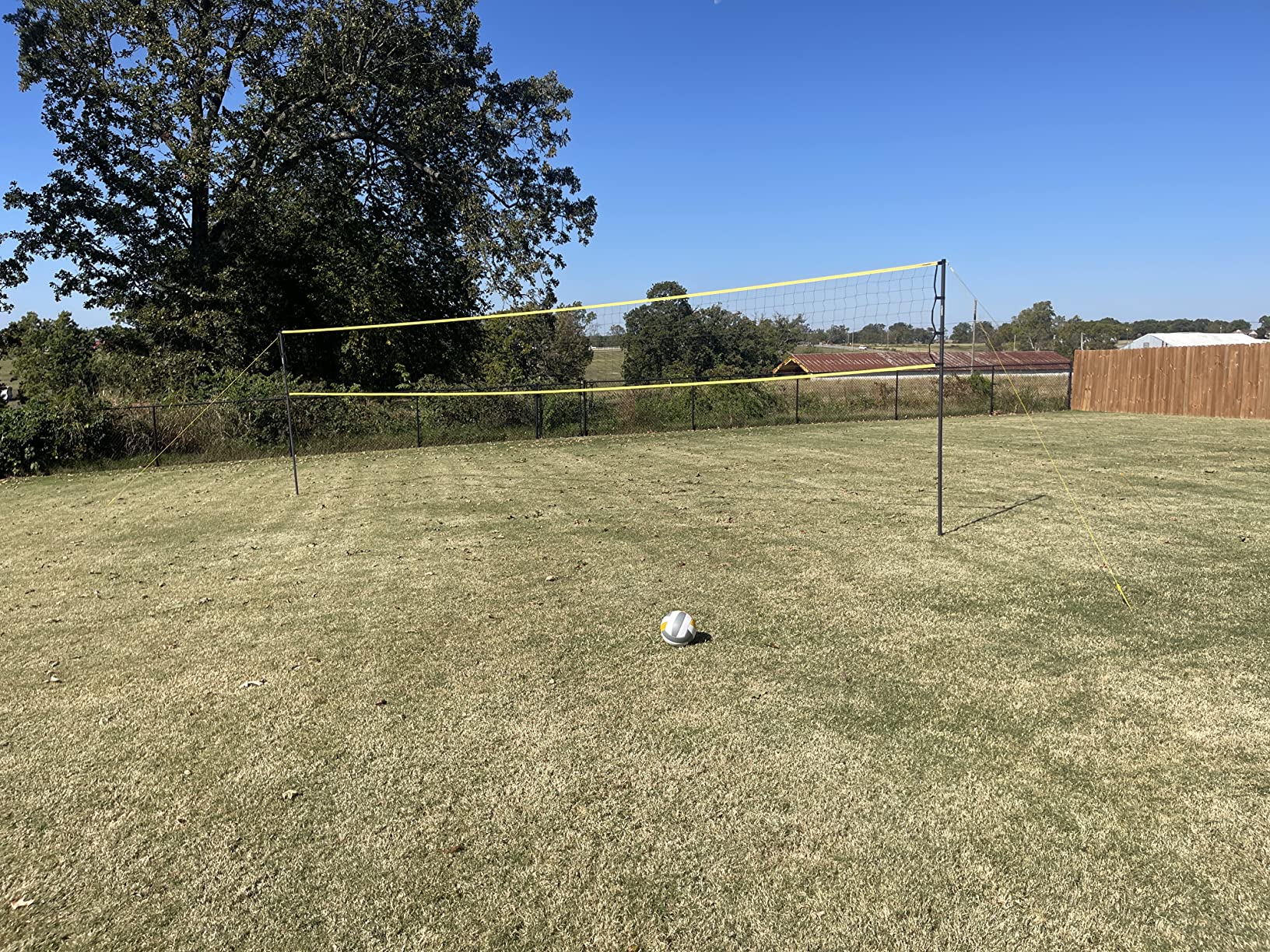 Triumph Sports Competition Volleyball Set for Backyard, Beach & Park with 32' Regulation Outdoor Volleyball Net, Steel Poles, Official Ball with Pump, Boundary Lines & Carry Bag customer photo 1