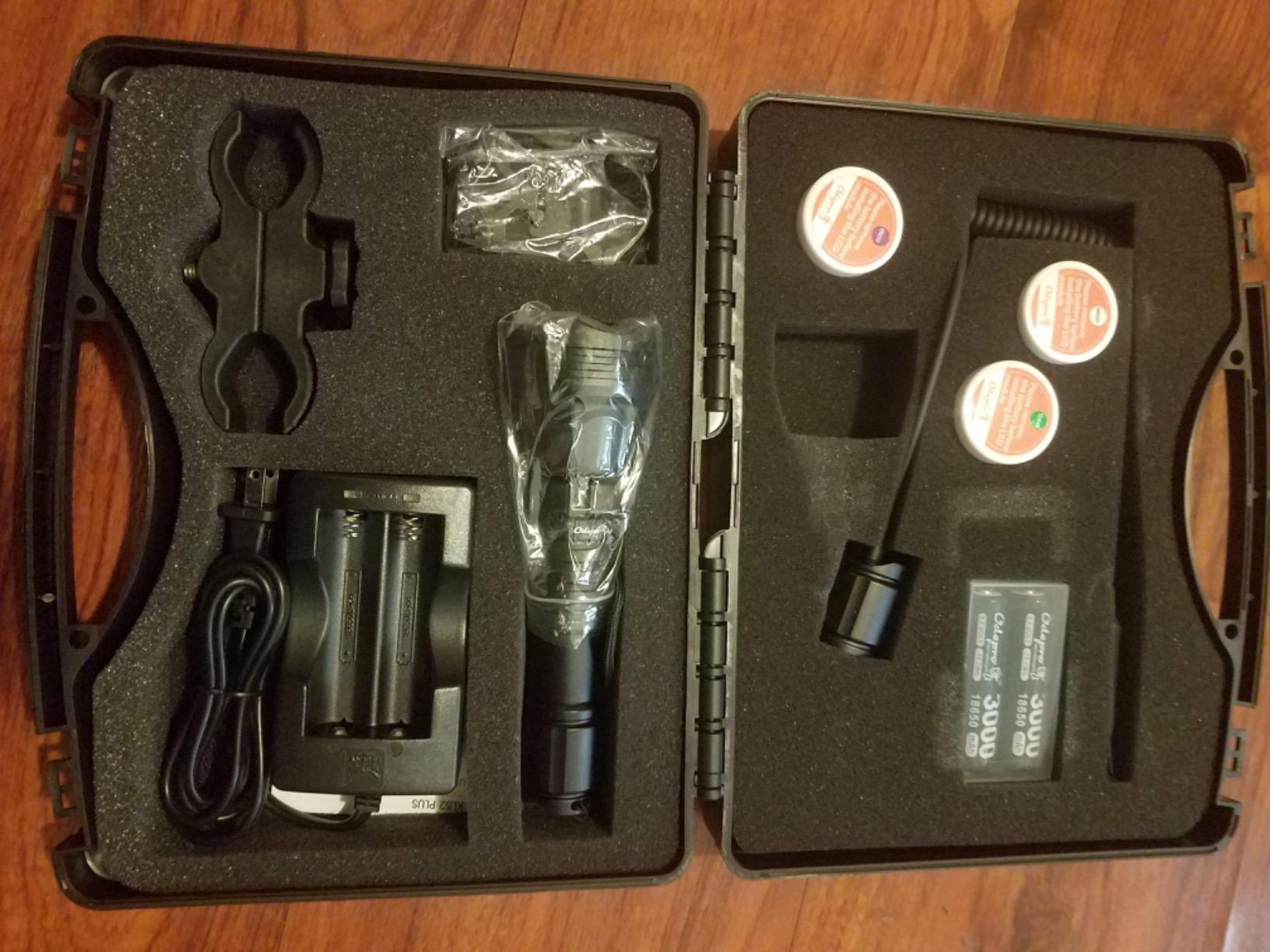 KL52Plus Zoomable Hunting Flashlight Kit for Coyote, Hog & Varmint | 800 Lumens, 452-Yard Long Range, 4 Interchangeable Red, Green, White & 850nm IR LEDs, Remote Pressure Switch & Scope Mount customer photo 2