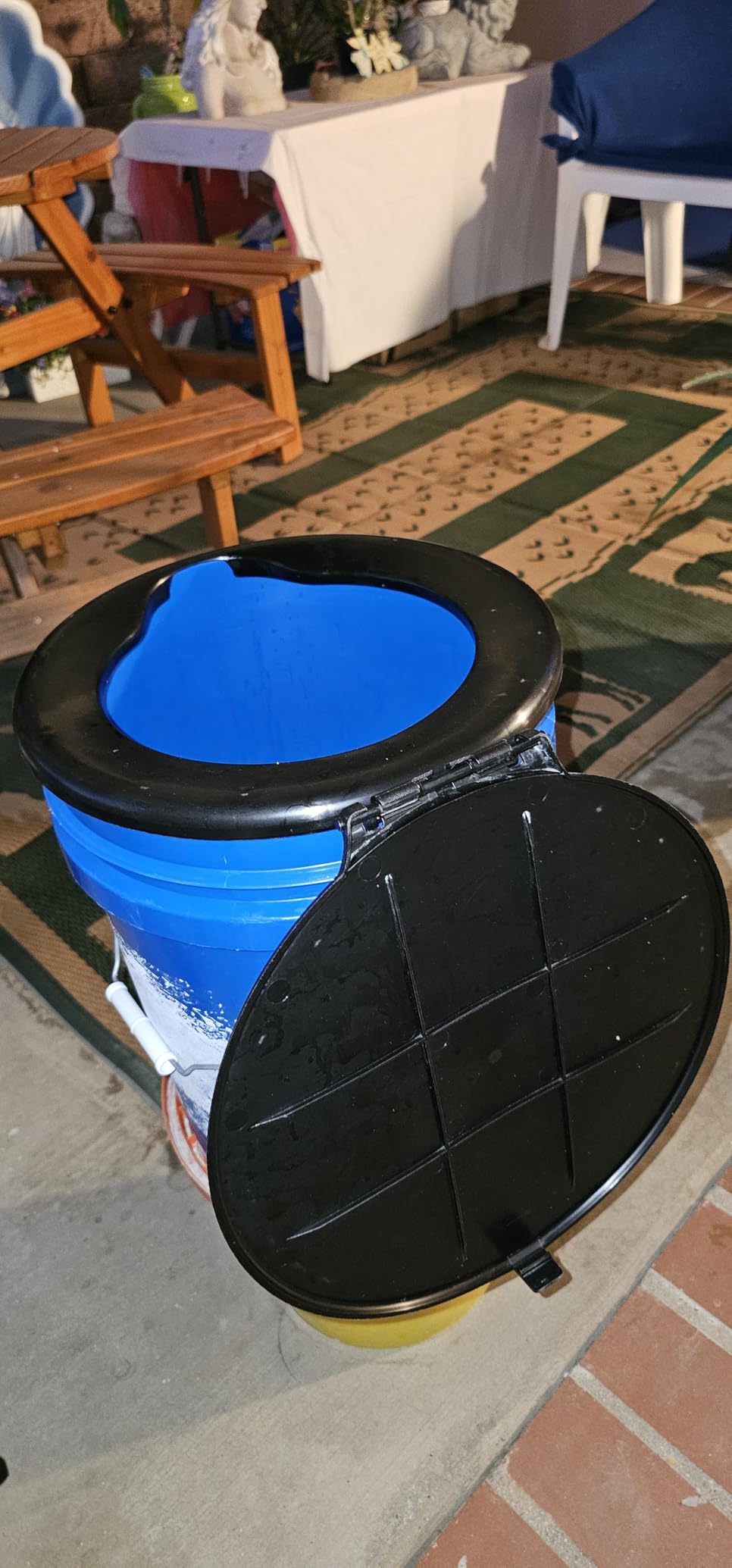 Camco Portable Toilet Bucket with Seat & Lid - 5-Gallon Camping Toilet with Bag Liners & Carry Handle customer photo 2
