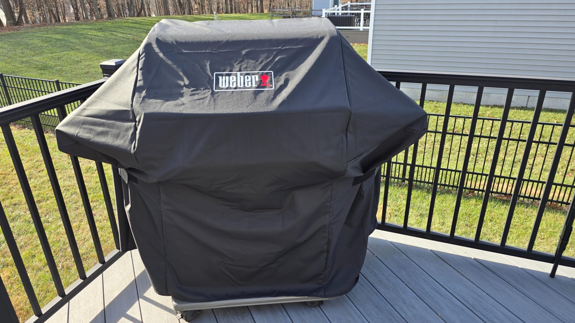 Weber Premium Outdoor Grill Cover for Select Spirit Gas Grills, Black | Water-Resistant, for Spirit 2 & 3-Burner Gas Grills (2025+), Spirit II 2-Burner (2016-2024), Fits Up to 48